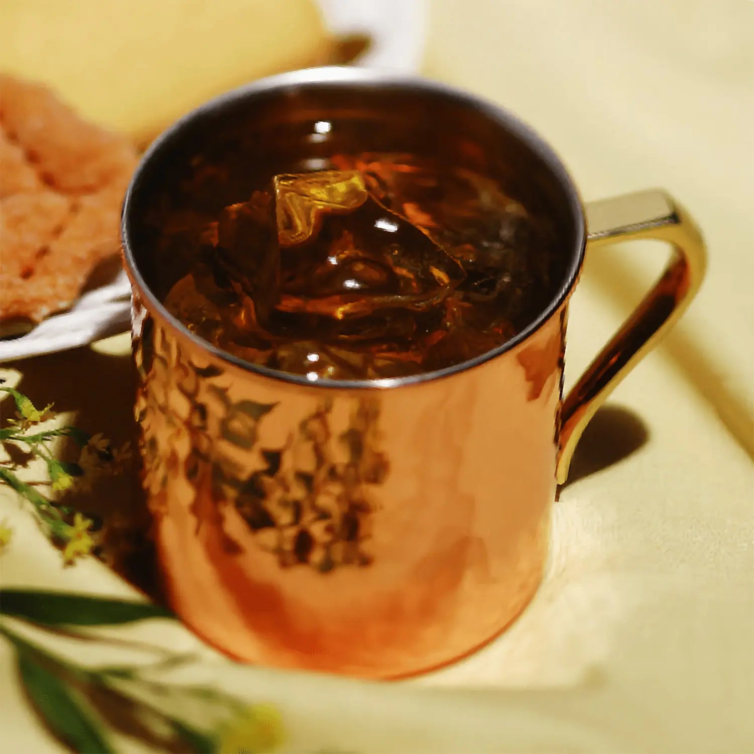 Asahi Copper Mug 360ml - Premium Handcrafted Copper Moscow Mule Cup with Ergonomic Handle - Perfect for Cocktails, Iced Coffee & Home Bar Use