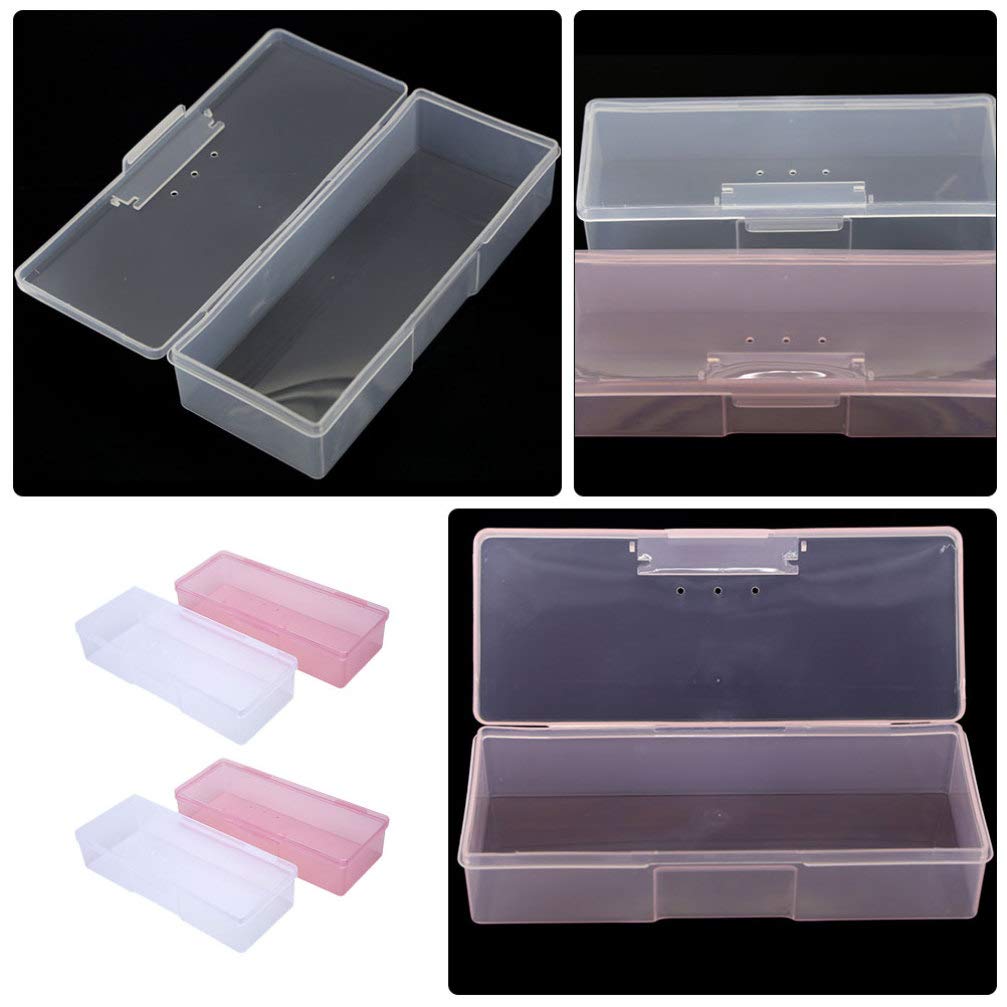 Minkissy Nail Art Tool Storage Box - 4pcs Manicure & Pedicure Organizer Case with Brush Holder for Professional Nail Technicians | Perfect for Salon, Home Use & Travel Nail Kit Organization