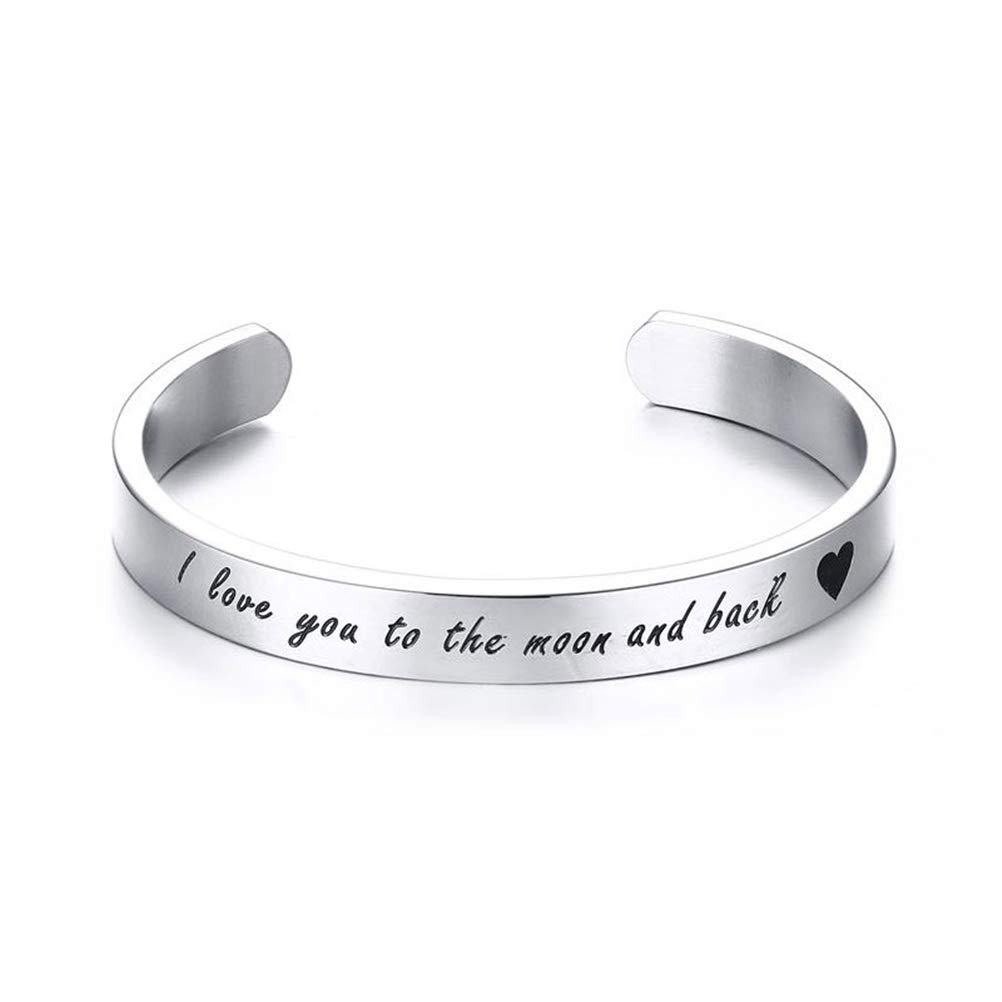 Stainless Steel Engraved 'Chicken Soup for the Soul' Cuff Bracelet for Women & Men - Motivational Gift for Inspiration, Daily Wear & Special Occasions