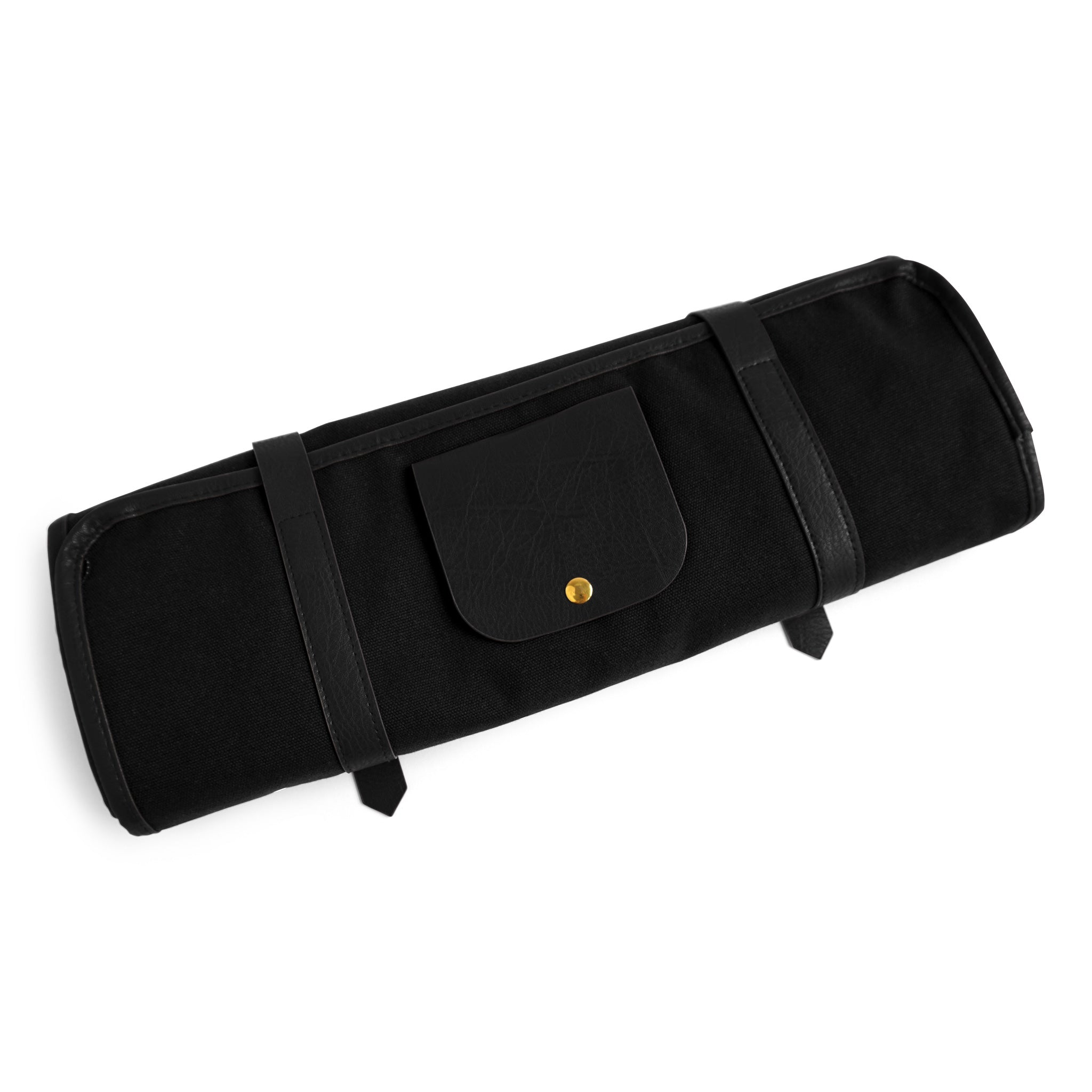 Premium Black Canvas Barware Roll Up - Portable Bartender Kit for Cocktail Making, Outdoor Parties & Home Entertaining