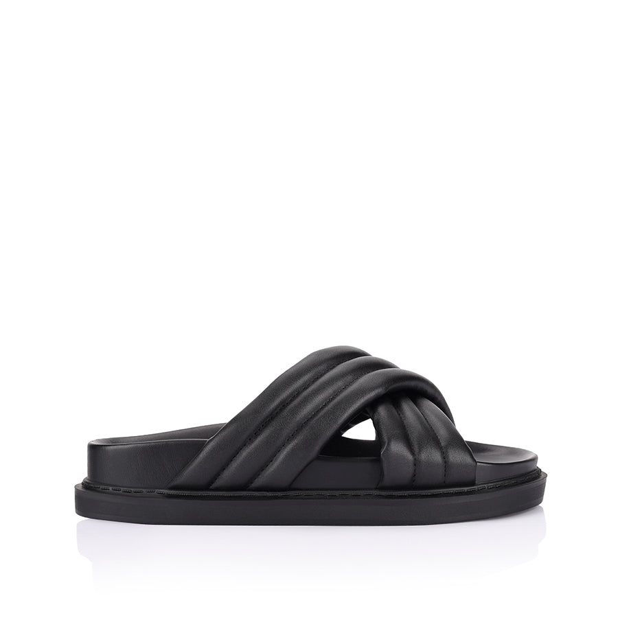 Britney Comfortable Footbed Slides for Women & Men - Soft Cushioned Sandals with Arch Support - Black | Perfect for Beach, Pool, Gym & Casual Wear