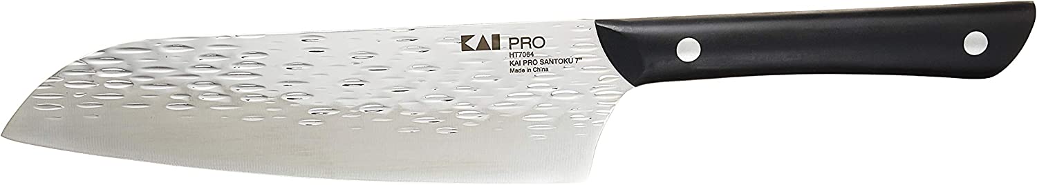 Kai PRO Santoku 7 Inch Japanese Chef Knife - Ultra Sharp Stainless Steel Blade for Slicing, Dicing & Chopping - Perfect for Home Cooks & Professional Chefs