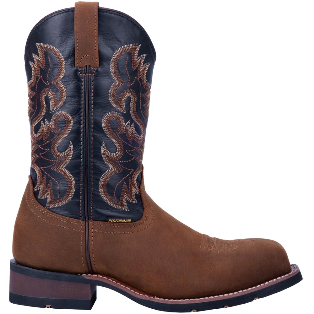 Laredo Men's Rockwell Electrical Hazard Steel Toe Work Boots - Brown Safety Shoes for Construction, Warehouse & Industrial Work