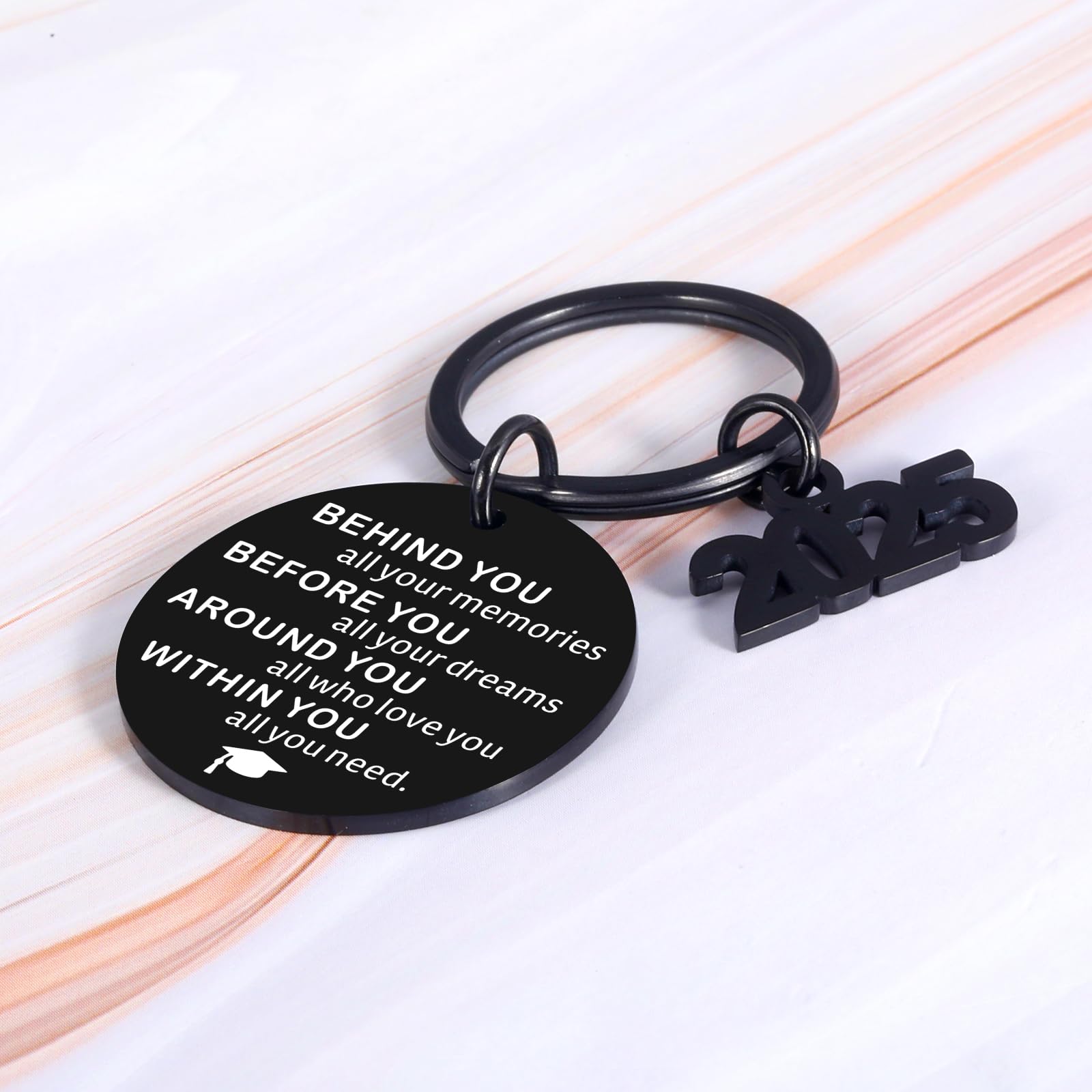 2025 Graduation Keychain - Inspirational Gift for College & High School Grads (Men, Women, Nurses, Masters Students) - Perfect for Son, Daughter, Boy or Girl - Ideal for Senior Parties & Graduation Celebrations
