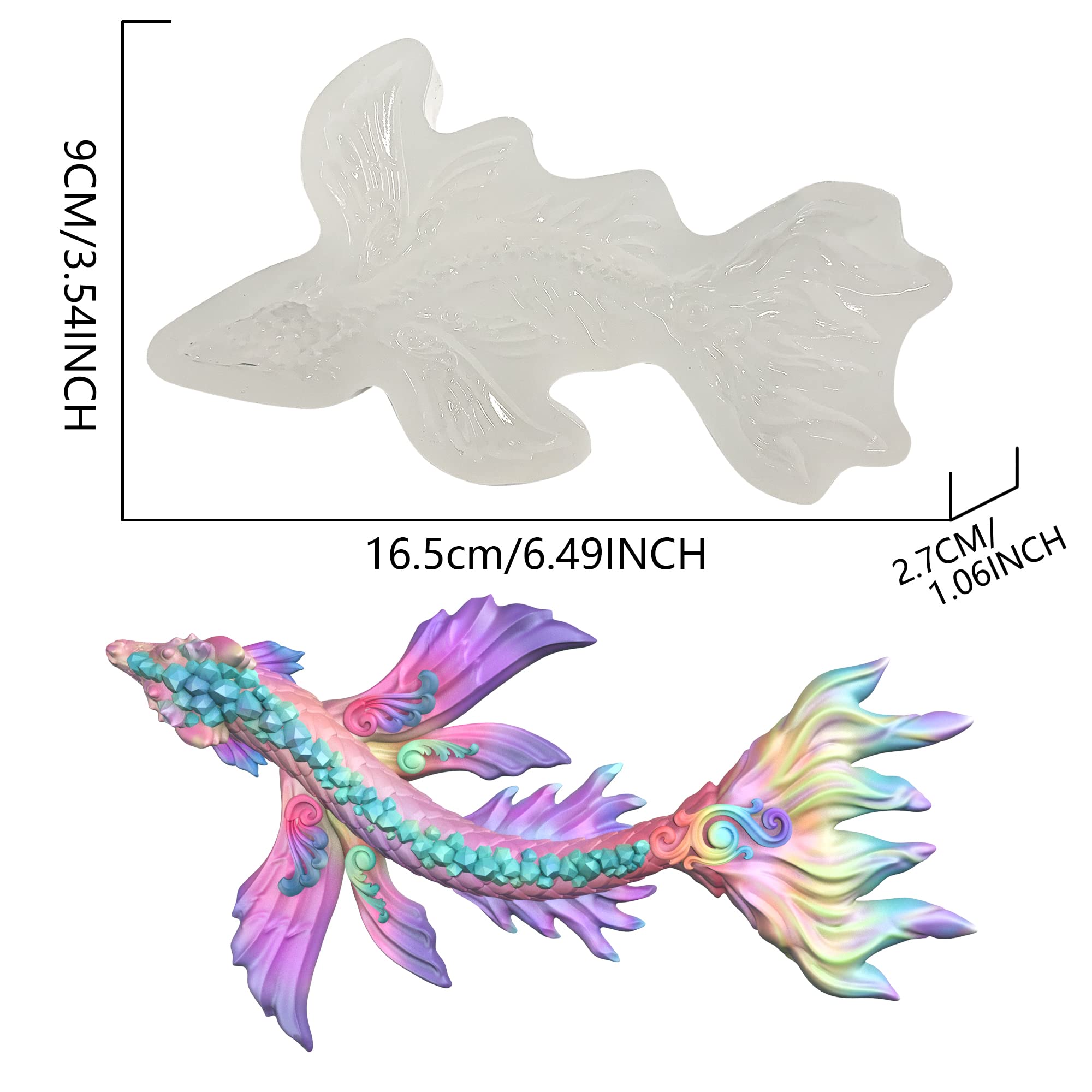 3D Epoxy Resin Silicone Mold for Fondant Sugar Craft - Magical Crystal Water Dragon Design for Cake Toppers, Polymer Clay & Plaster Decorations | Perfect for DIY Crafts, Birthday Cakes, and Home Decor