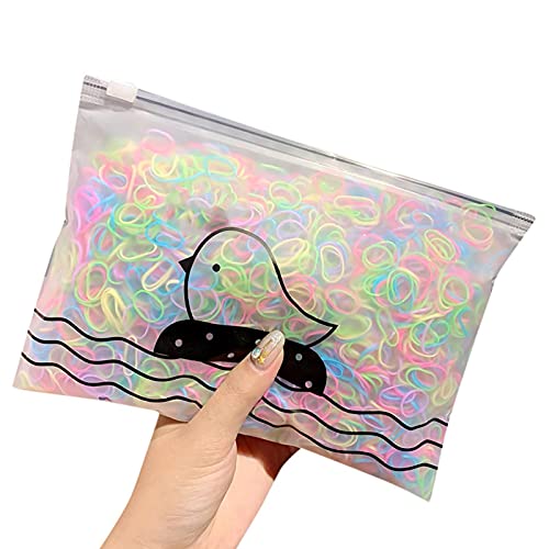 1000 Pcs Elastic Hair Ties for Kids & Toddlers - Soft Thin Hair Rubber Bands for Girls, Infants - Small Hair Elastics for Thickening & Ponytails - Perfect for School, Sports & Daily Hair Styling