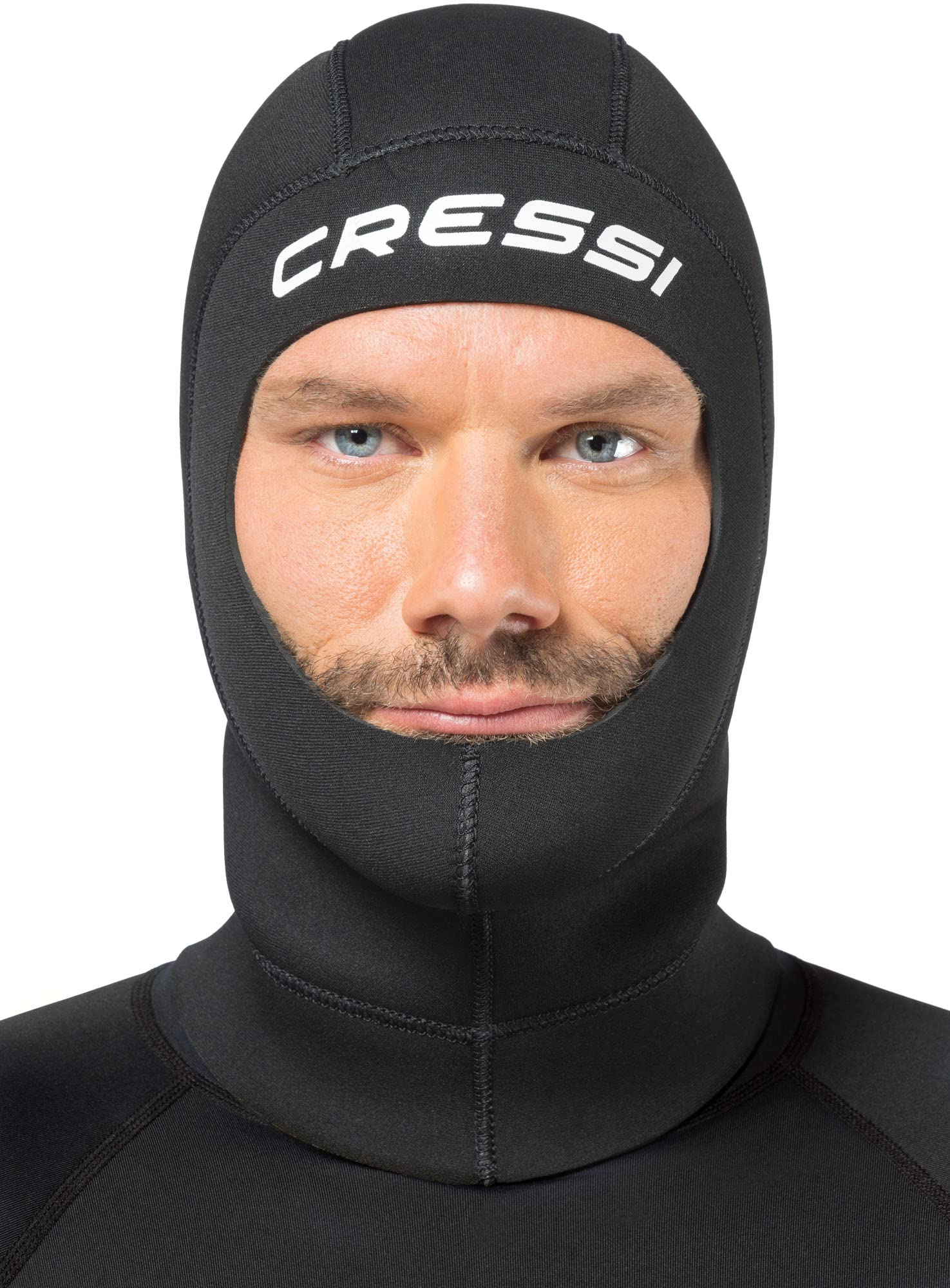 3mm Thick Unisex Neoprene Scuba Diving Hood for Adults - Warm Snorkeling & Surfing Headgear - Premium Italian Design by Cressi - Perfect for Cold Water Diving, Spearfishing & Water Sports
