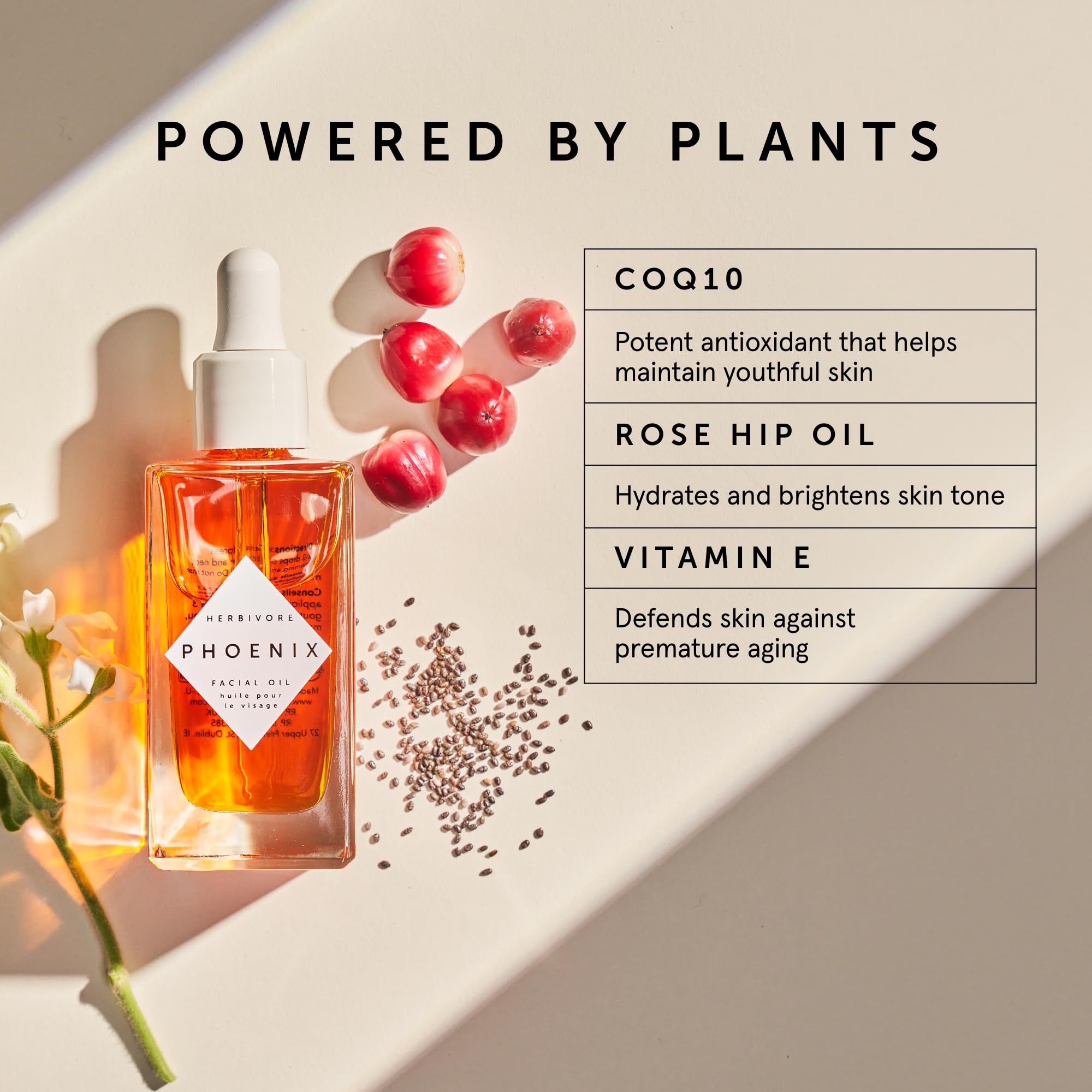 HERBIVORE Wrinkle-Fighting Skincare Set – MOON FRUIT 1% Bakuchiol & Peptides Serum + PHOENIX Rosehip Anti-Aging Face Oil – Vegan, Cruelty-Free Plant-Based Formula for Smoother, Youthful Skin | Perfect for Night Routine & Dry Skin Care