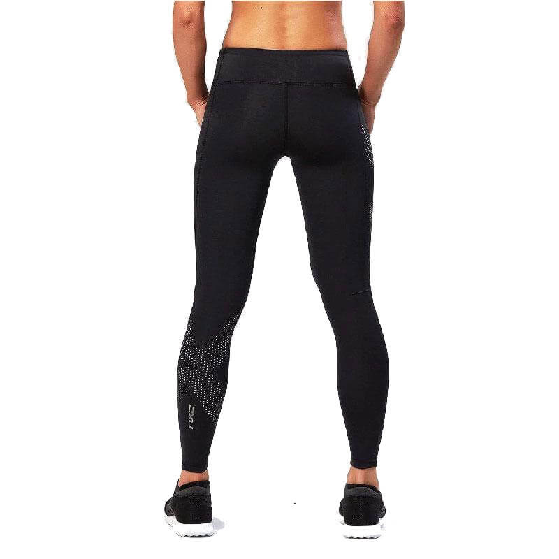 2XU Women's Midrise Compression Tights - High Performance Workout Leggings for Running, Yoga & Gym Training