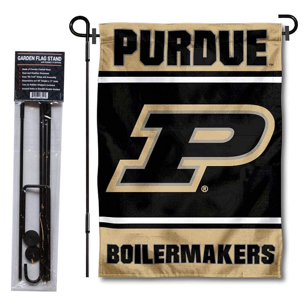 Purdue University Garden Flag and Pole Holder Set - College Flags & Banners Co. | Perfect for School Spirit, Tailgating, and Campus Decor