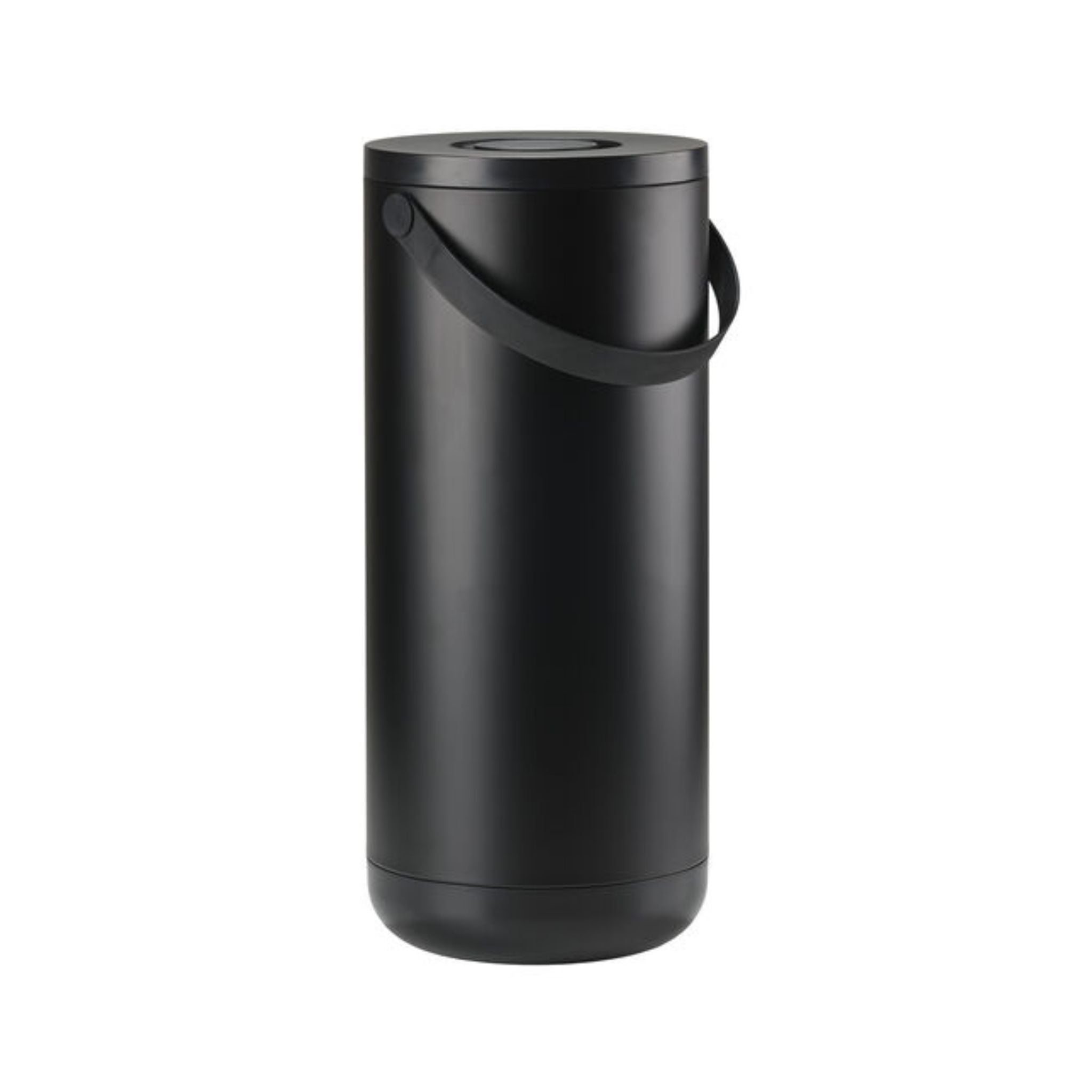 ZONE DENMARK 35L Circular Waste Bin - 65.5cm Tall Black Trash Can for Kitchen, Office & Bathroom Recycling