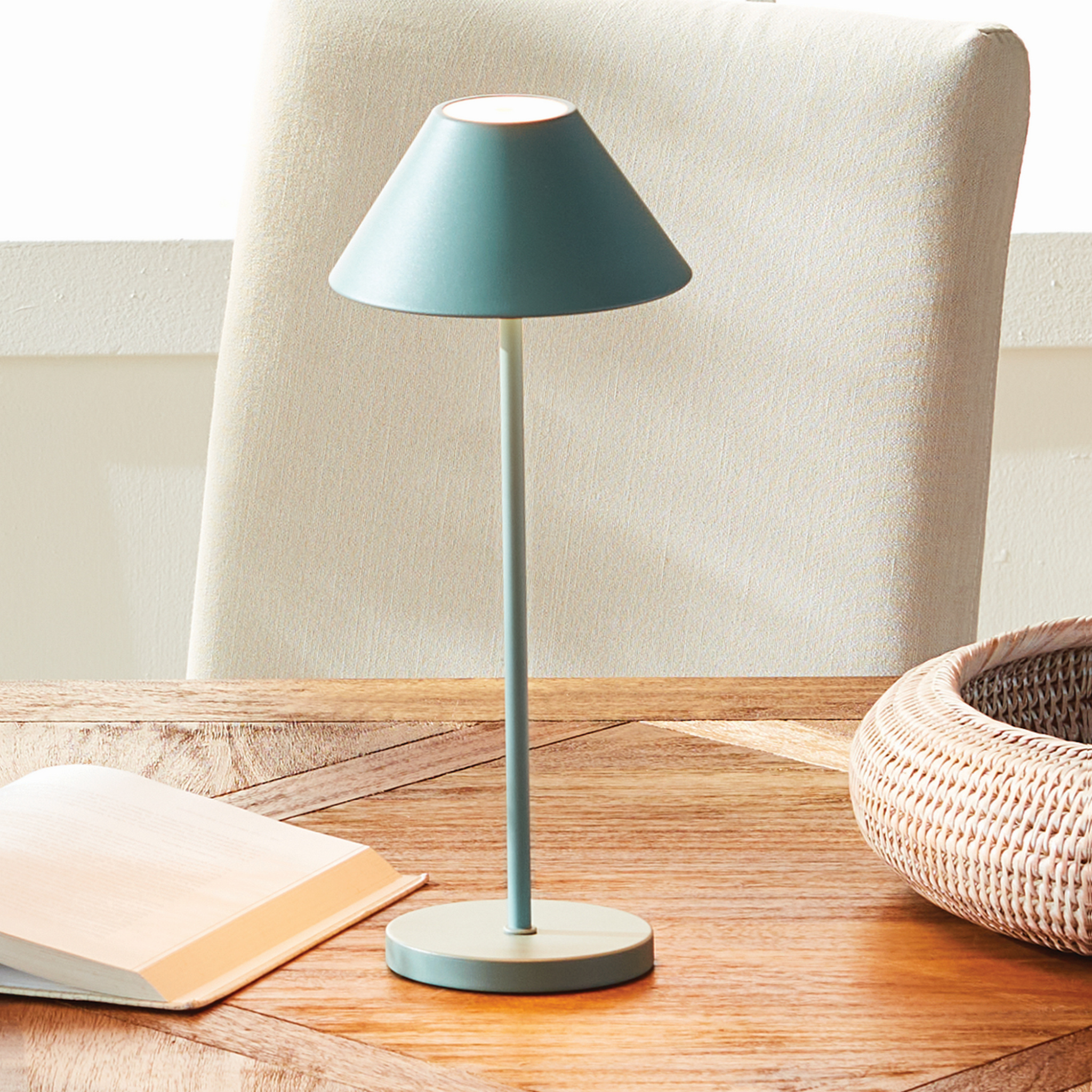 Alluna 14-Inch Cordless LED Lamp - Rechargeable Battery Operated Table Light for Home, Office, Bedroom & Outdoor Use