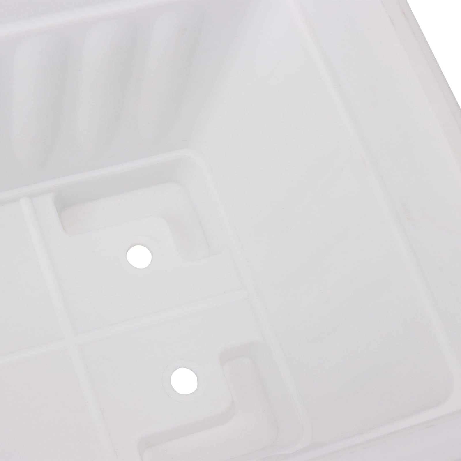 JOIKIT 6 Pack 17 Inch White Plastic Flower Window Box Planters with Drainage Holes & Tray - Rectangular Long Vegetable Flower Pots with Plant Labels for Garden, Patio, Balcony - Perfect for Herbs, Succulents and Outdoor Decor