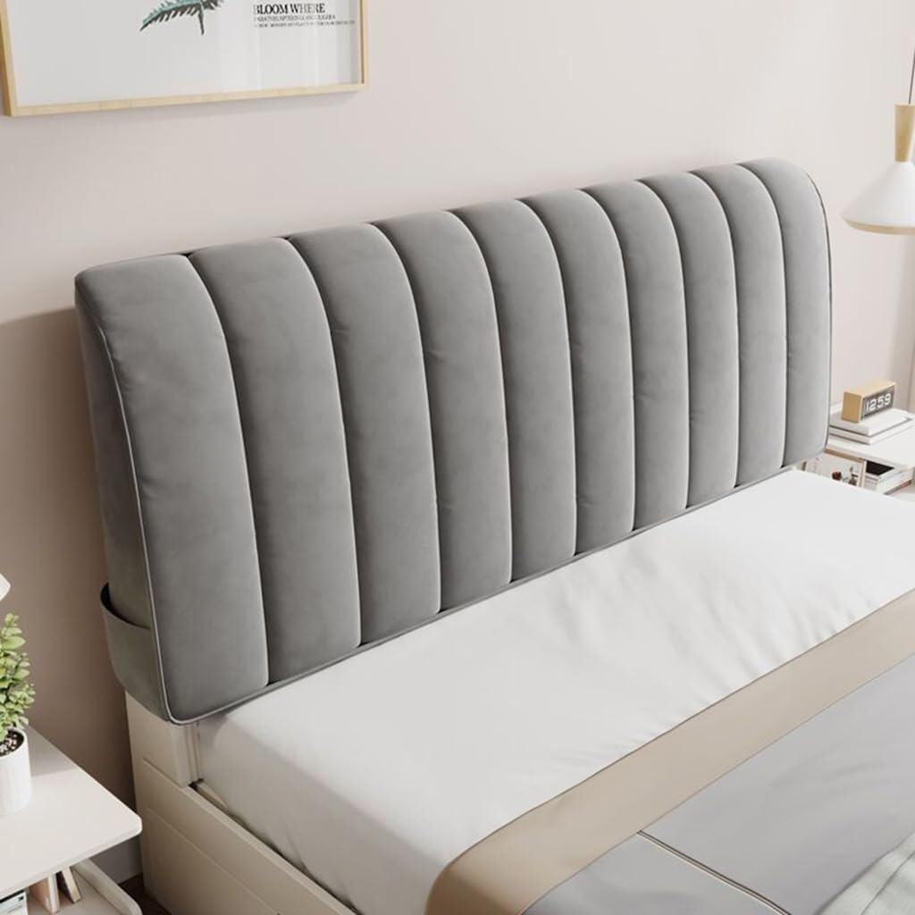 Velvet Baby Bed Headboard Slipcover - All-Inclusive Headboard Protector & Dust Cover for Single, King, Double Beds - Perfect for Nursery, Kids Room & Home Decor Protection