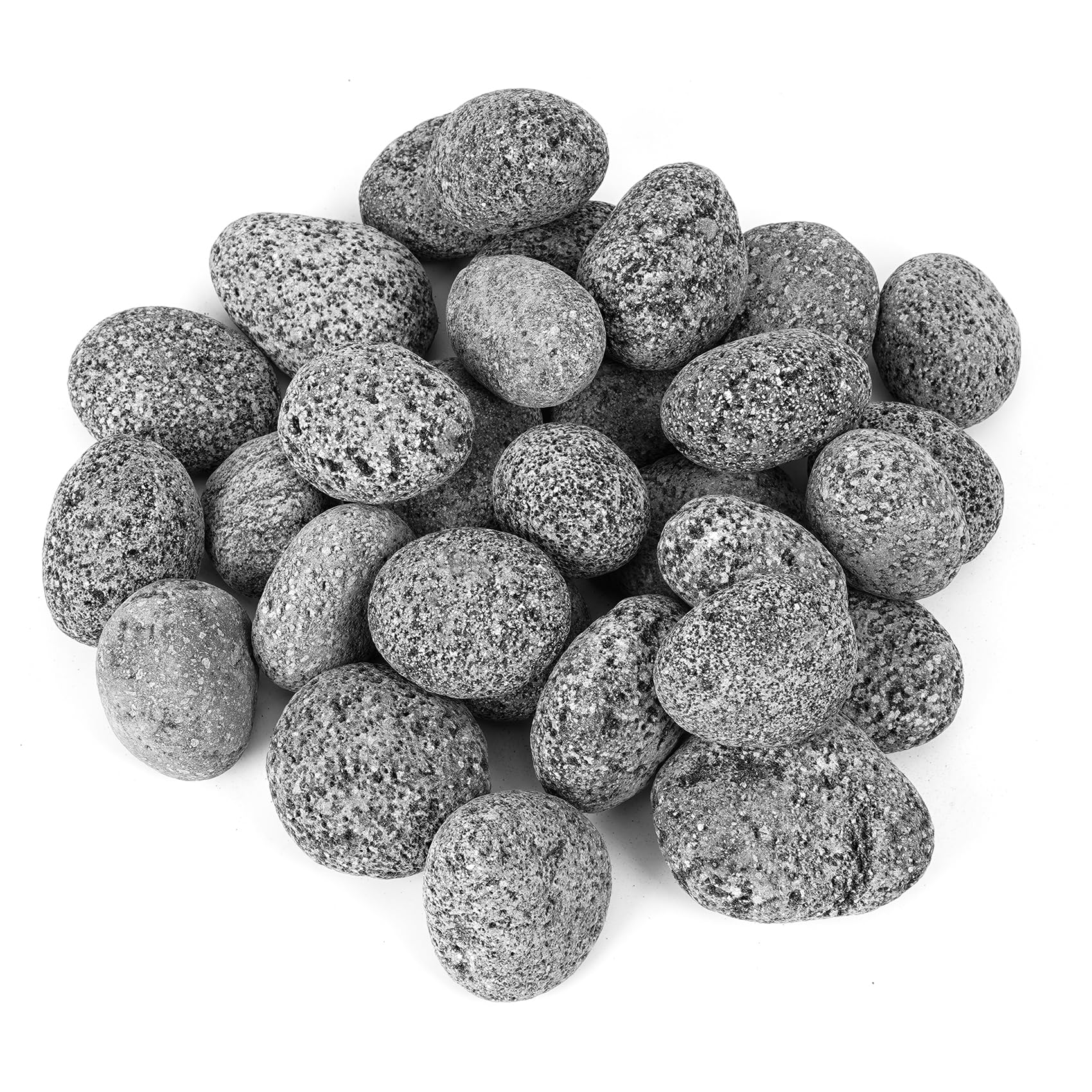 Skyflame Black Natural Tumbled Lava Rock Pebbles - 1-2 Inch Size (10 lbs) for Gas Fire Pit, Fireplace, Garden Landscaping & Potted Plants | Perfect for Indoor/Outdoor Decoration & Zen Garden Design