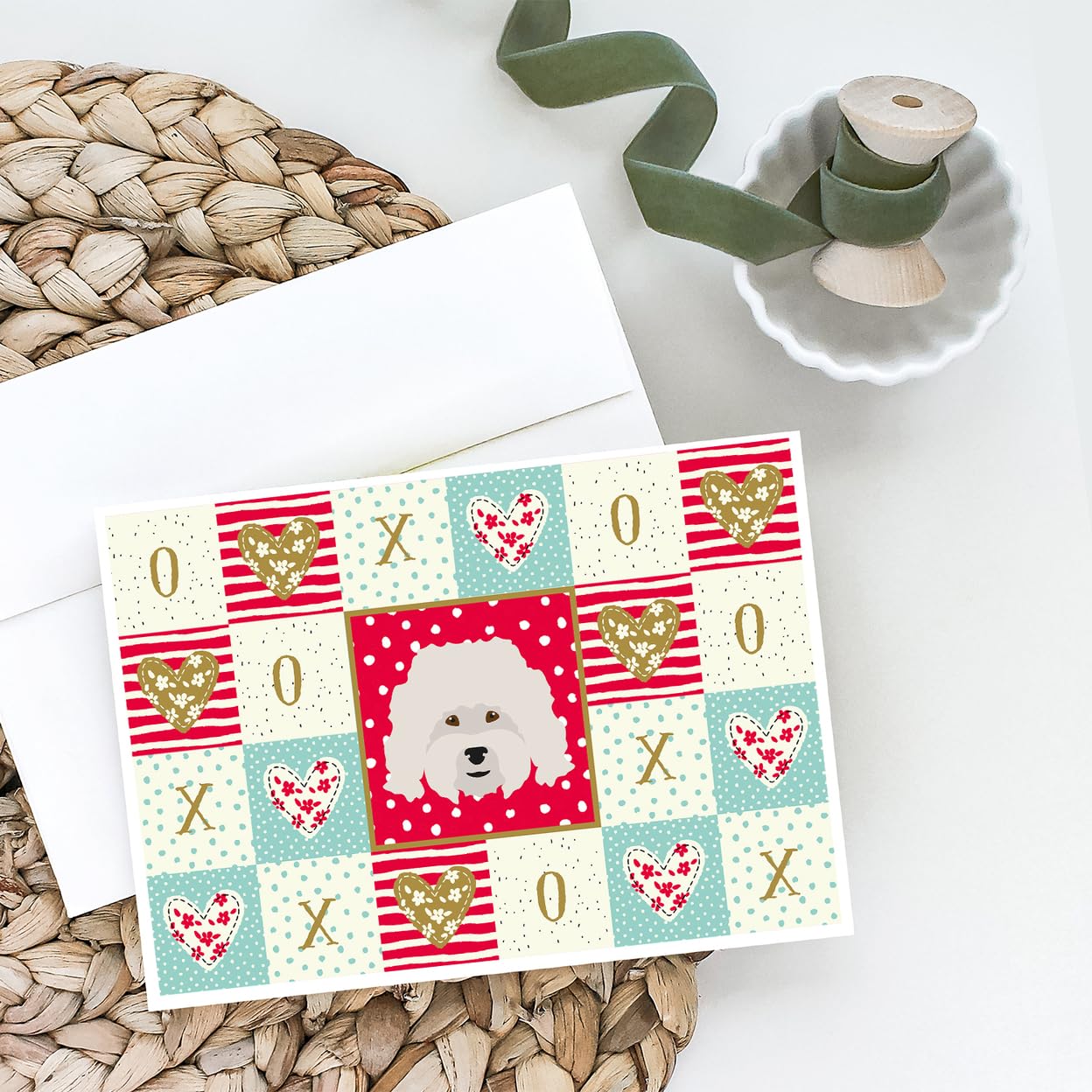 Bolognese Love Greeting Cards & Envelopes Set of 8 | 5x7 A7 Blank Note Cards in Whimsical Red Design | Perfect for Valentine's Day, Anniversaries & Romantic Occasions