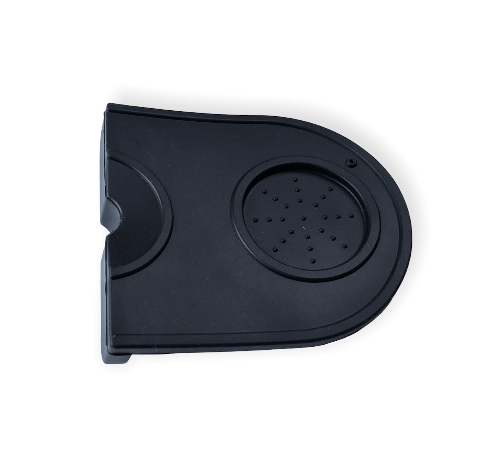 Premium Black Silicone Tamper Mat - Non-Slip Round Pastry Dough Rolling Mat for Baking, Cooking & Candy Making - Perfect for Kitchen Countertops & Workspaces