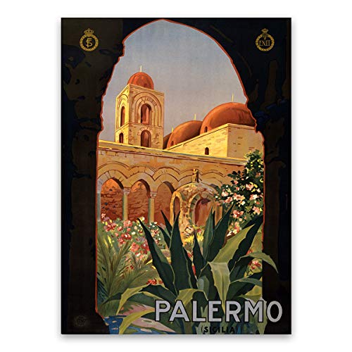 Vintage Palermo Italy Travel Poster - Classic Italian Wall Art for Home & Office Decor | Perfect for Living Room, Bedroom, or Gift