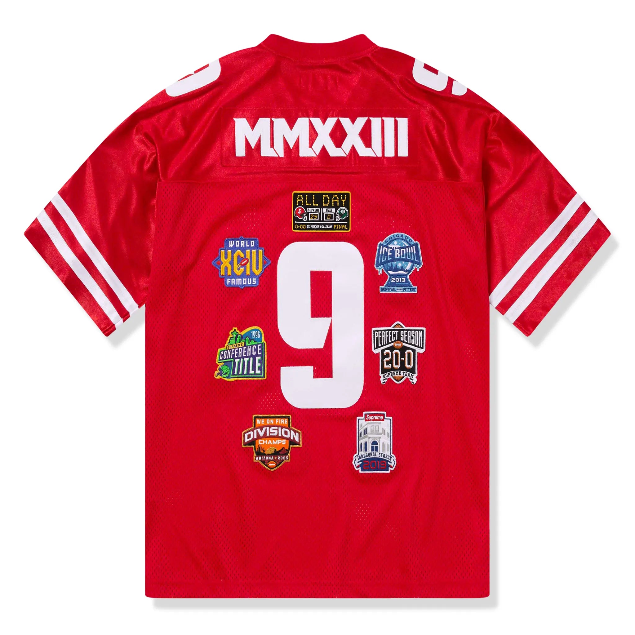 Supreme Championship Red Football Jersey (FW23) - Authentic NFL Style Jersey for Fans & Players - Perfect for Game Day, Tailgating & Sports Events