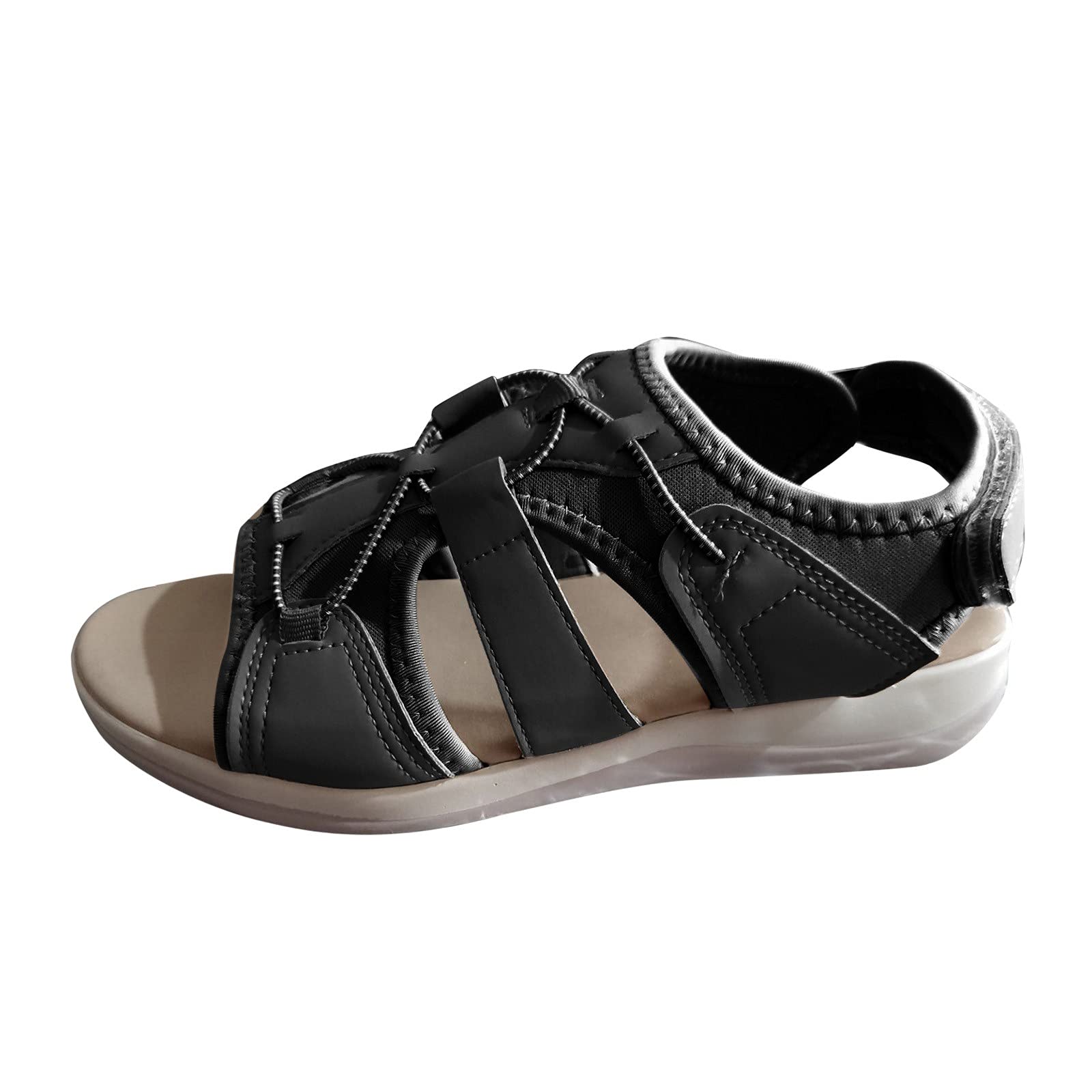 Women's Stretch Sandals with Soft Cushioned Sole - Comfortable Beach Wedge Platform Sandals for Casual Summer Wear | Perfect for Walking, Travel & Outdoor Activities
