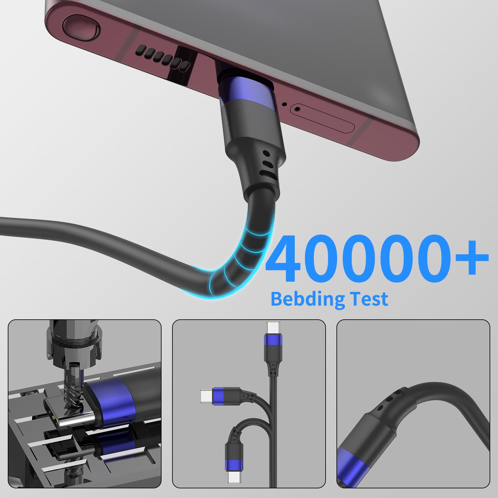 10 Pack 1ft Short USB C to USB A Charger Cables - Fast Charging & Sync for iPhone 15, Samsung Galaxy S24/S23/S20/S10/S9, Note 20/10/9 - Perfect for Charging Stations, Travel & Home Use