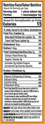 Premium Chewy Ginger Candy - Orange Flavor, 6.5oz (Pack of 2) | Natural Ginger Chews for Nausea Relief, Motion Sickness & Digestive Support | Perfect for Travel, Pregnancy & Wellness