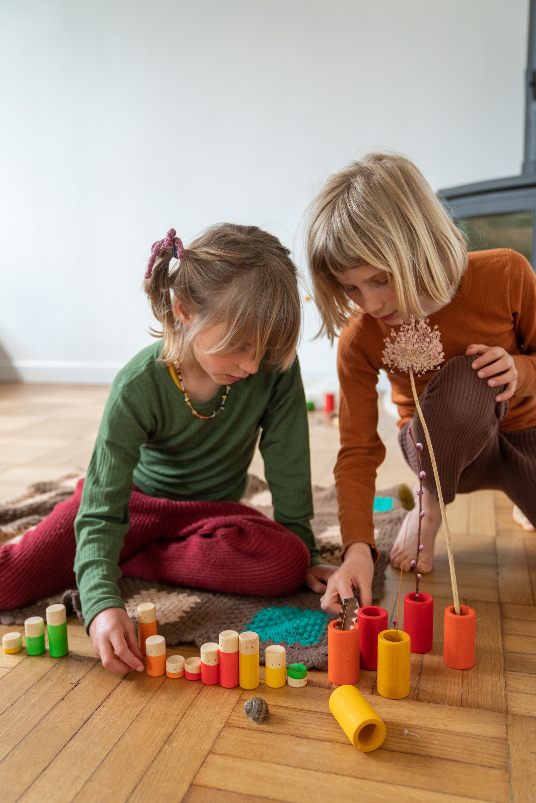 Grapat Wooden Loose Parts Toy Set - Montessori Learning Toys for Kids - Pre-Order Ships Late September to Early October - Perfect for Sensory Play & Early Childhood Education