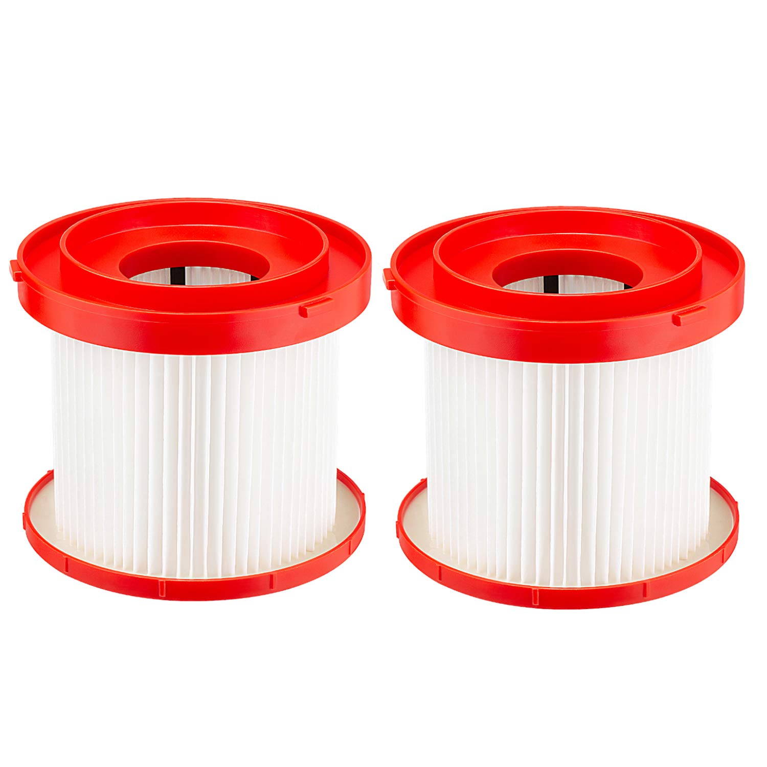 2 Pack Wet Dry Vacuum HEPA Filter Replacement 49-90-1900 for Milwaukee M18 Cordless Vacuum 0780-20 0880-20 - Compatible with Milwaukee Cordless Vacuums - Perfect for Workshop, Garage, and Home Cleaning