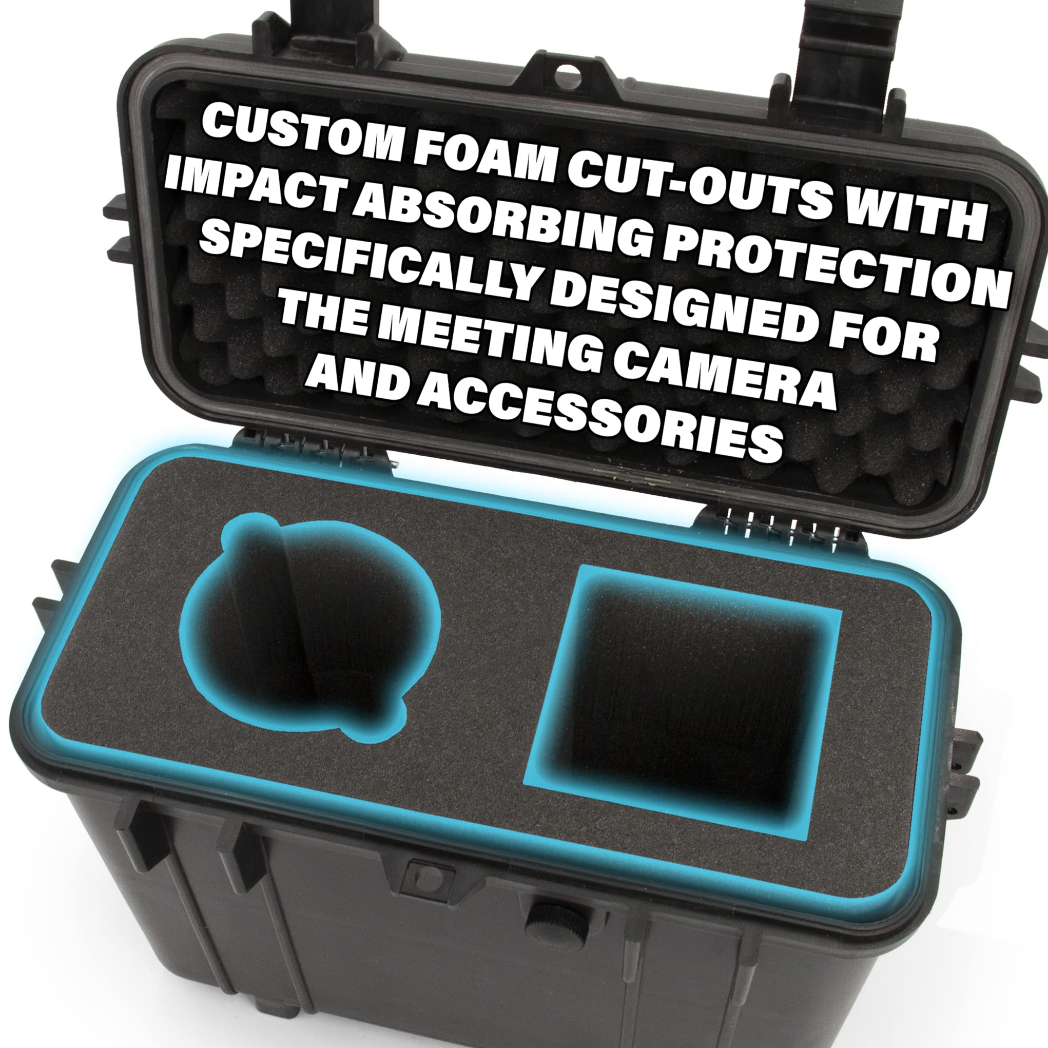 Waterproof Case for Meeting Owl Pro 360° Conference Camera - Shockproof Protective Cover for Owl Camera Accessories - Perfect for Outdoor Meetings, Travel & Secure Storage