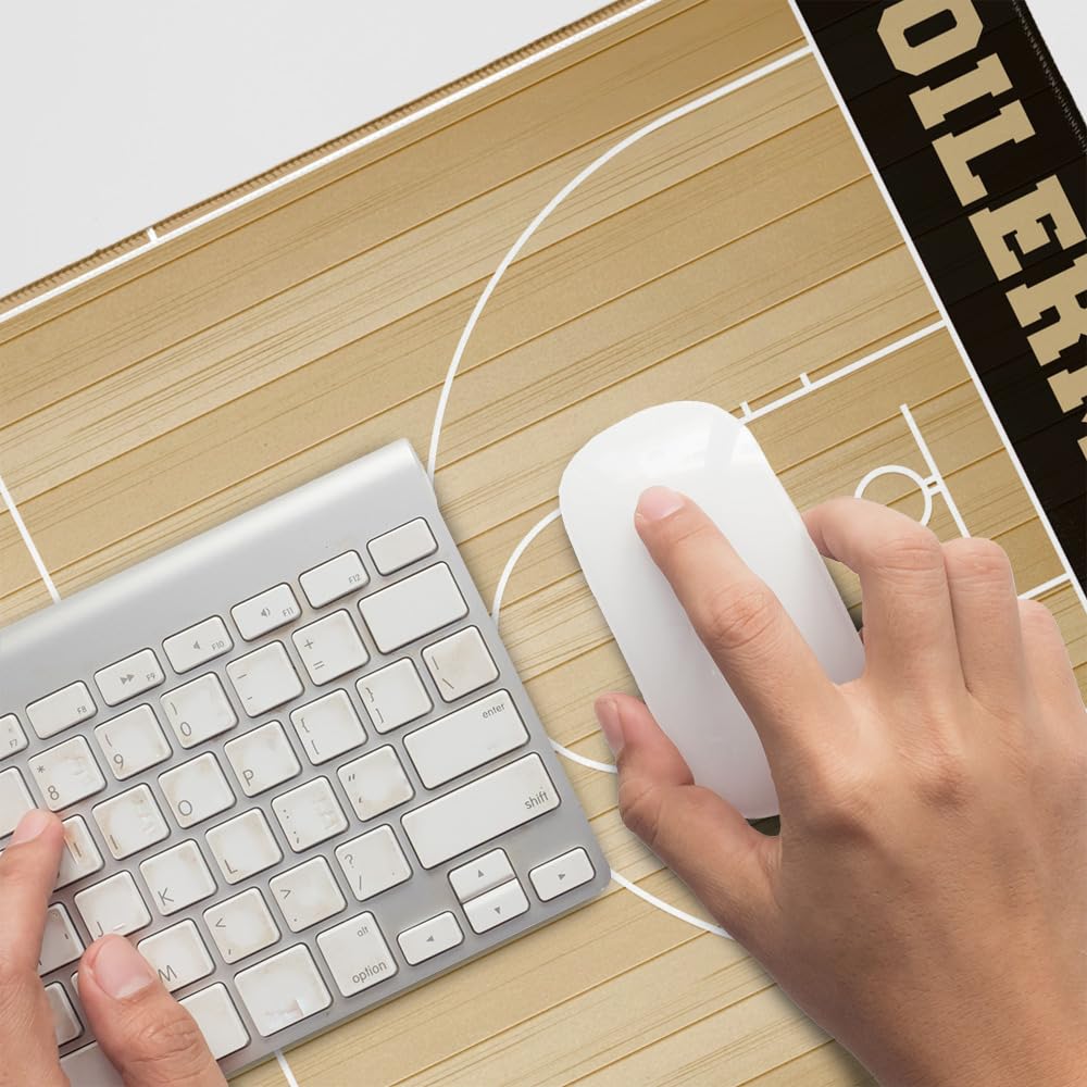 Purdue University Boilermakers Basketball Large Gaming Mouse Pad - Non-Slip Desk Mat with Stitched Edges for PC & Laptop - Perfect for Gamers, Home & Office Use - 31.5 x 15.7 Inches - Great for Esports, Work & Study Setup
