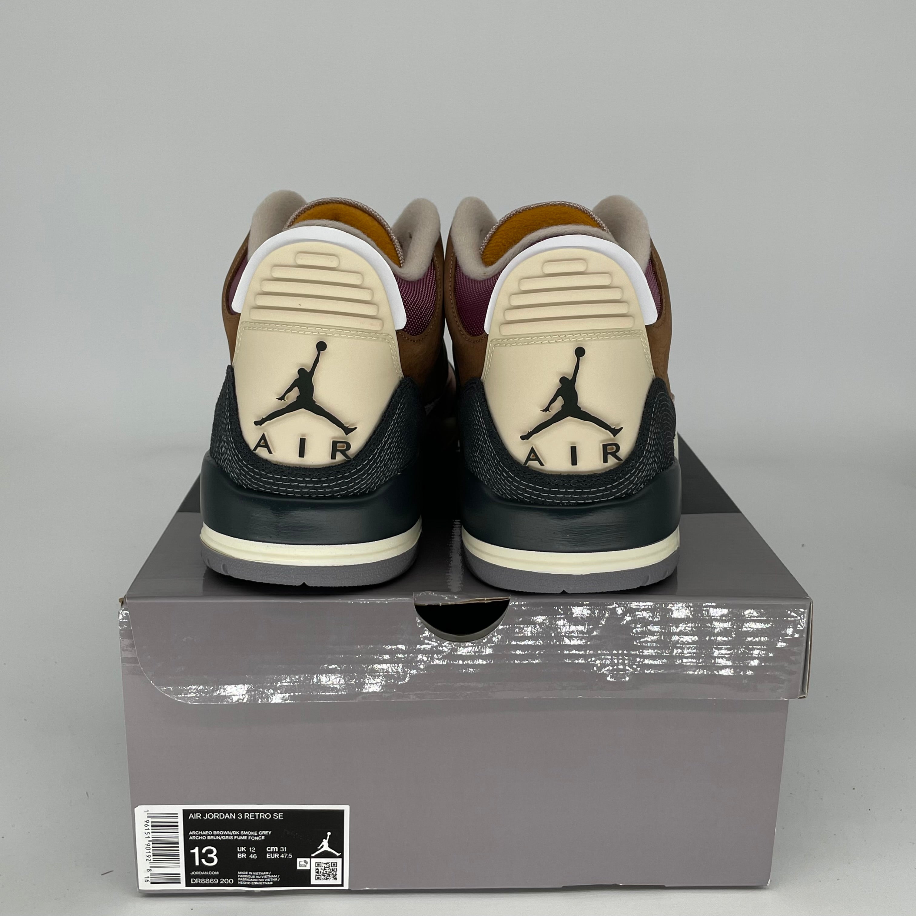 AIR JORDAN 3 WINTERIZED ARCHEO BROWN Men's Basketball Shoes Size 13 DR8869-200 - Perfect for Winter Streetwear & Sneaker Collectors