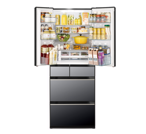 Hitachi R-HV490RS 379L Multi-Door Refrigerator - Energy Efficient Large Capacity Fridge for Home, Kitchen & Restaurant Use