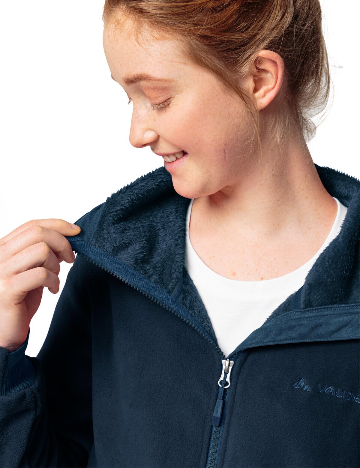 VAUDE Women's Neyland Fleece Hoody Jacket - Lightweight Warm Zip-Up Hoodie for Hiking, Camping & Outdoor Activities
