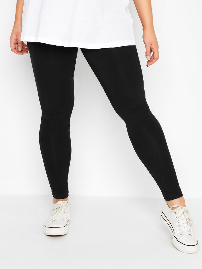 Organic Cotton Stretch Yoga Leggings for Women - High Waist Thick Workout Pants - Perfect for Yoga, Pilates, Gym & Lounge Wear