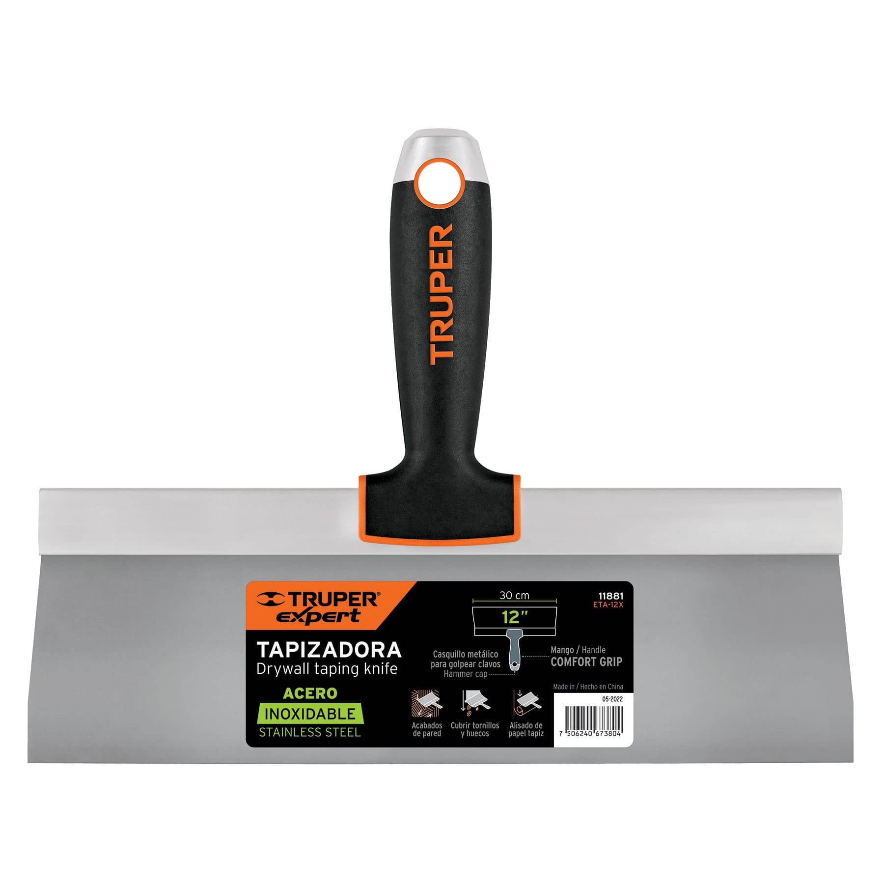 Truper Expert 12-Inch Stainless Steel Upholstery Spatula - Perfect for Furniture Repair, Auto Upholstery & DIY Projects