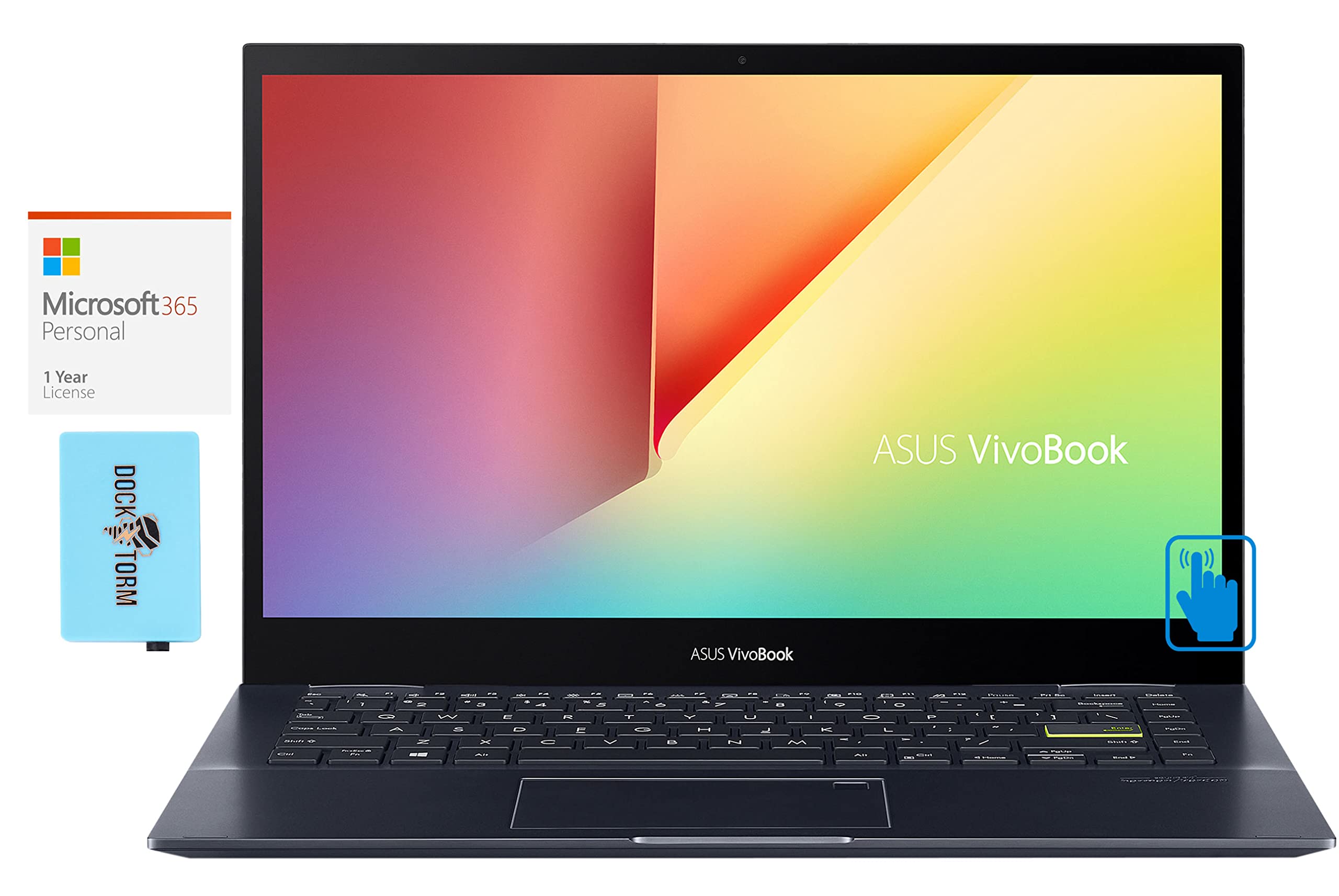 ASUS VivoBook Flip 14 2-in-1 Laptop - AMD Ryzen 5 5500U 6-Core, 12GB RAM, 2TB SSD, Radeon Graphics, 14