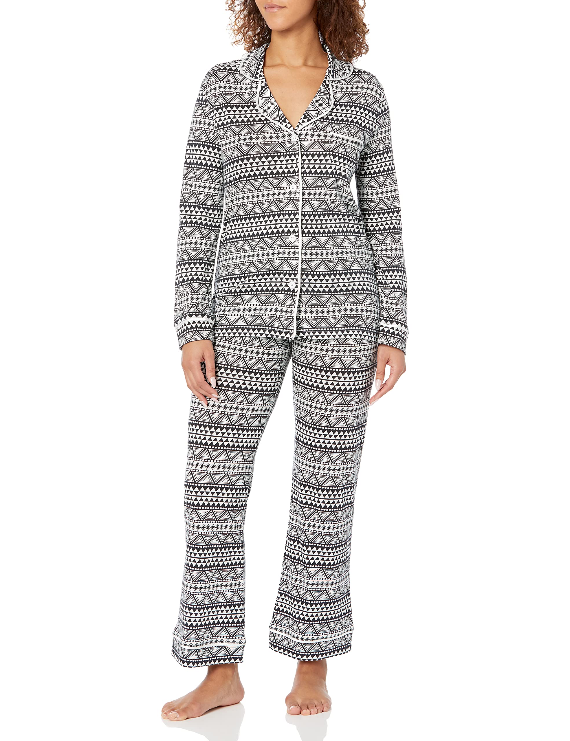 Cosabella Women's Bella Printed Long Sleeve Pajama Set - Soft Cotton Sleepwear for Women, Lounge Pajamas for Relaxing at Home or Traveling