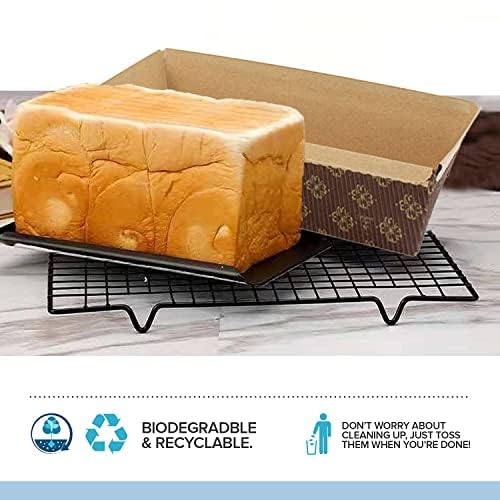 ANGEL’S PEEL LOUNGE 30-Pack 7-Inch Disposable Rectangular Paper Loaf Pans - Microwave & Freezer Safe Baking Molds for Bread, Cakes & Desserts - Perfect for Home Baking, Meal Prep & Party Treats