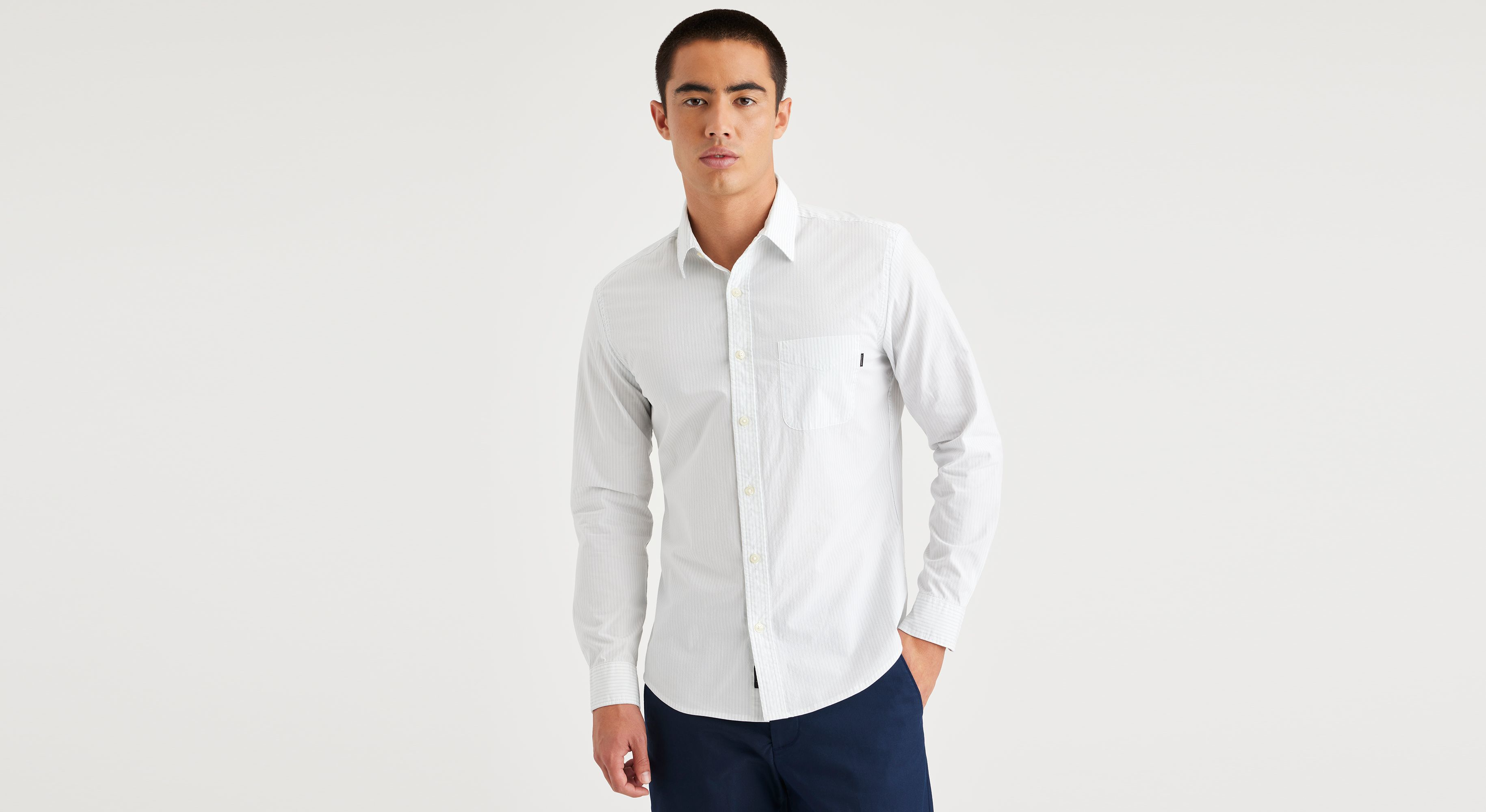 Men's Slim Fit Button Up Shirt - Casual & Formal Dress Shirt for Work, Office, and Everyday Wear