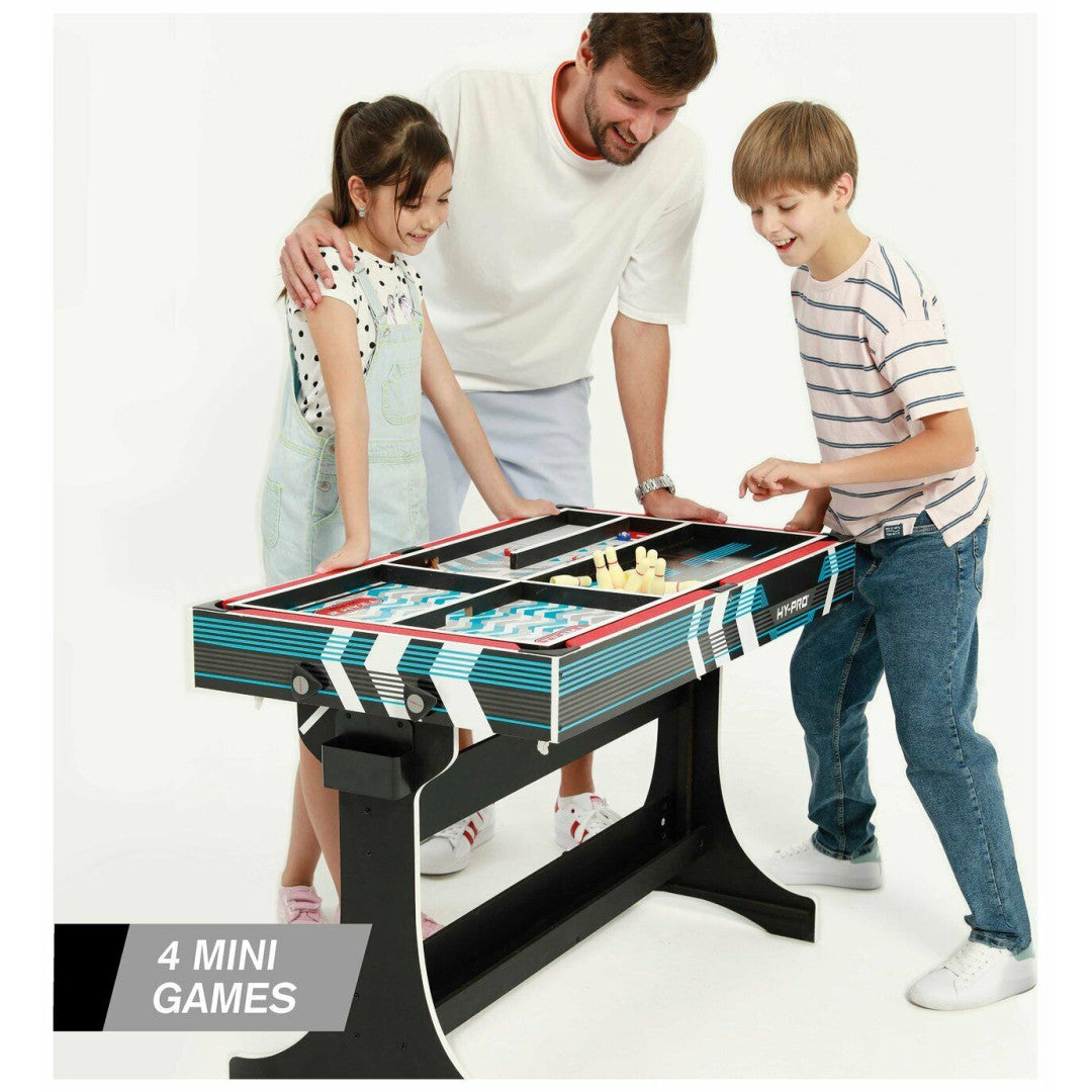 HY PRO 12-in-1 Folding Multi-Game Table for Indoor & Outdoor Fun - Pool, Ping Pong, Air Hockey, Card Games & More - Perfect for Family Game Nights, Parties & Recreation Rooms