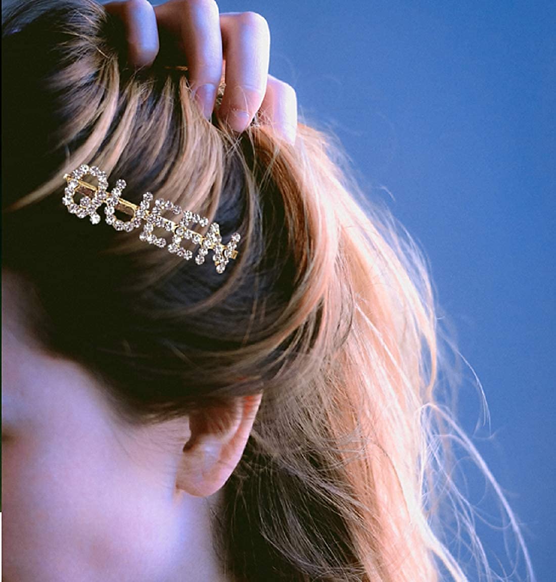 Queen Rhinestone Hair Clip - Personalized Elegant Golden Prom & Wedding Hair Accessories - Perfect for Bridal, Prom, Party & Special Occasions