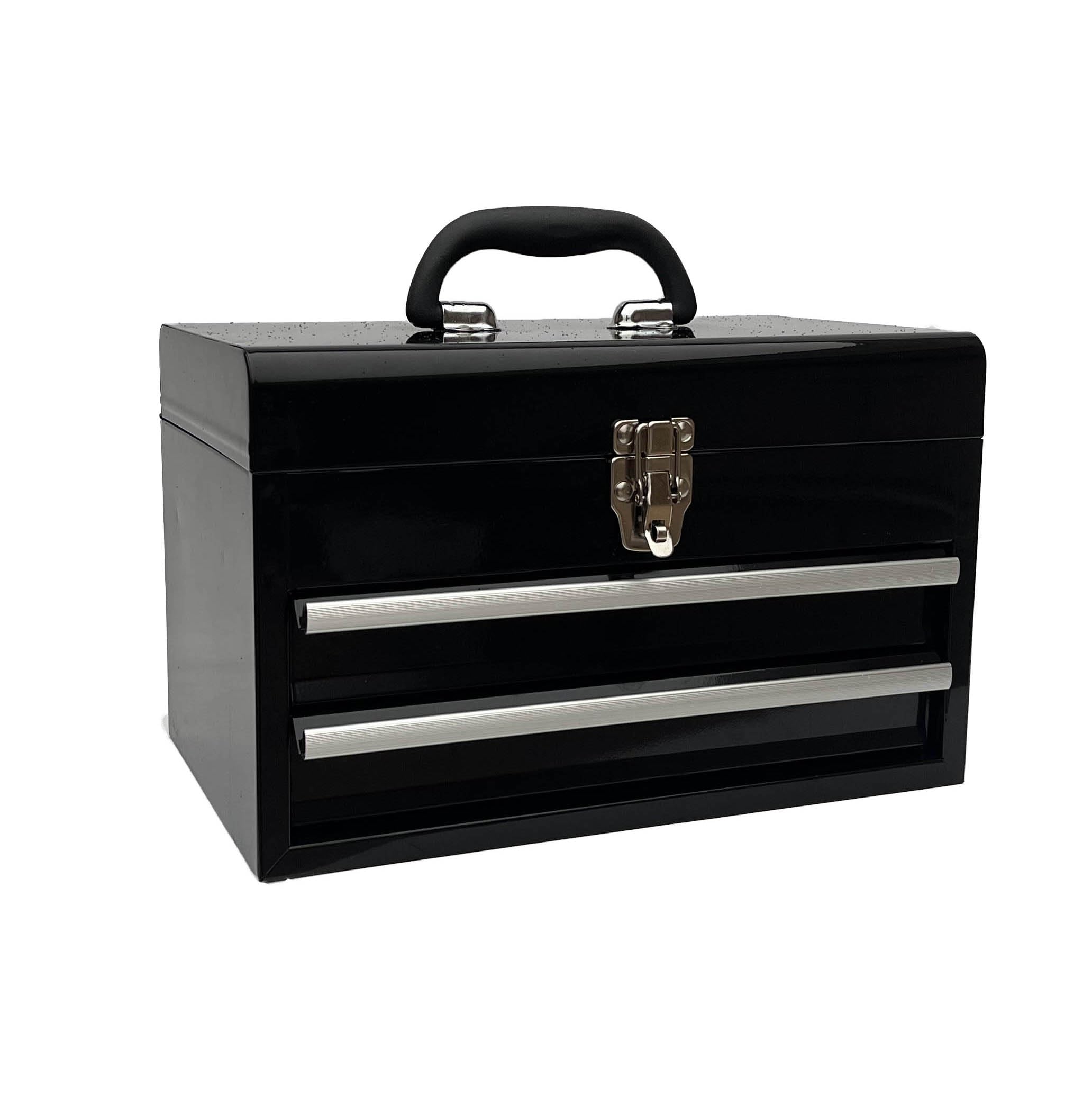 Portable Metal Tool Chest with 2 Ball Bearing Drawers - 14