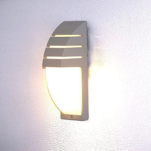 7W LED Outdoor Wall Sconce Light Fixture - Waterproof Exterior Lighting, Gray Finish, Warm White (3000K) - Perfect for Porch, Garage, Patio, and Garden Illumination