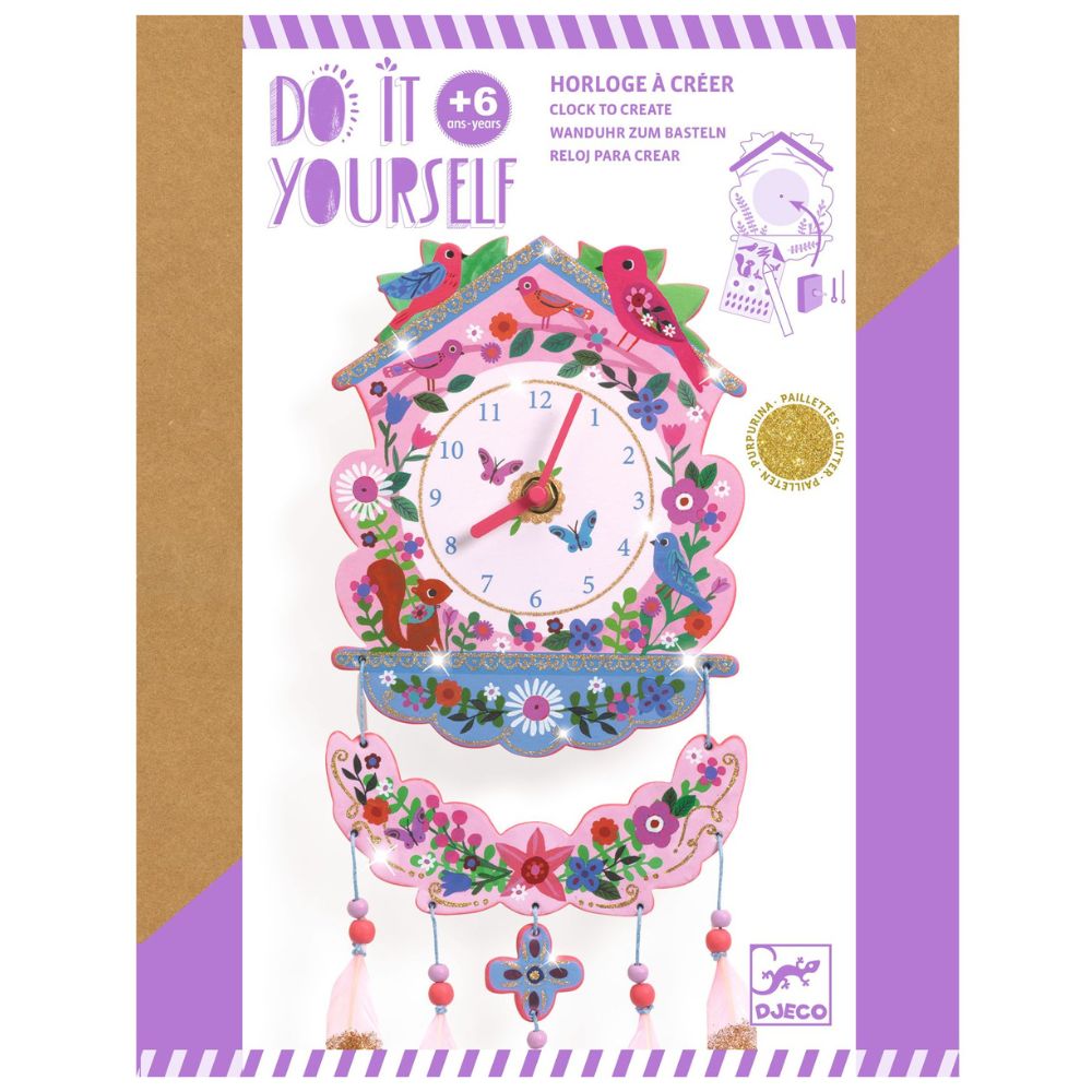 DIY Cuckoo Clock Kit with Stickers - Fun & Educational Wooden Clock Making Craft for Kids - Perfect for Home Decor, Classroom Projects & Creative Playtime
