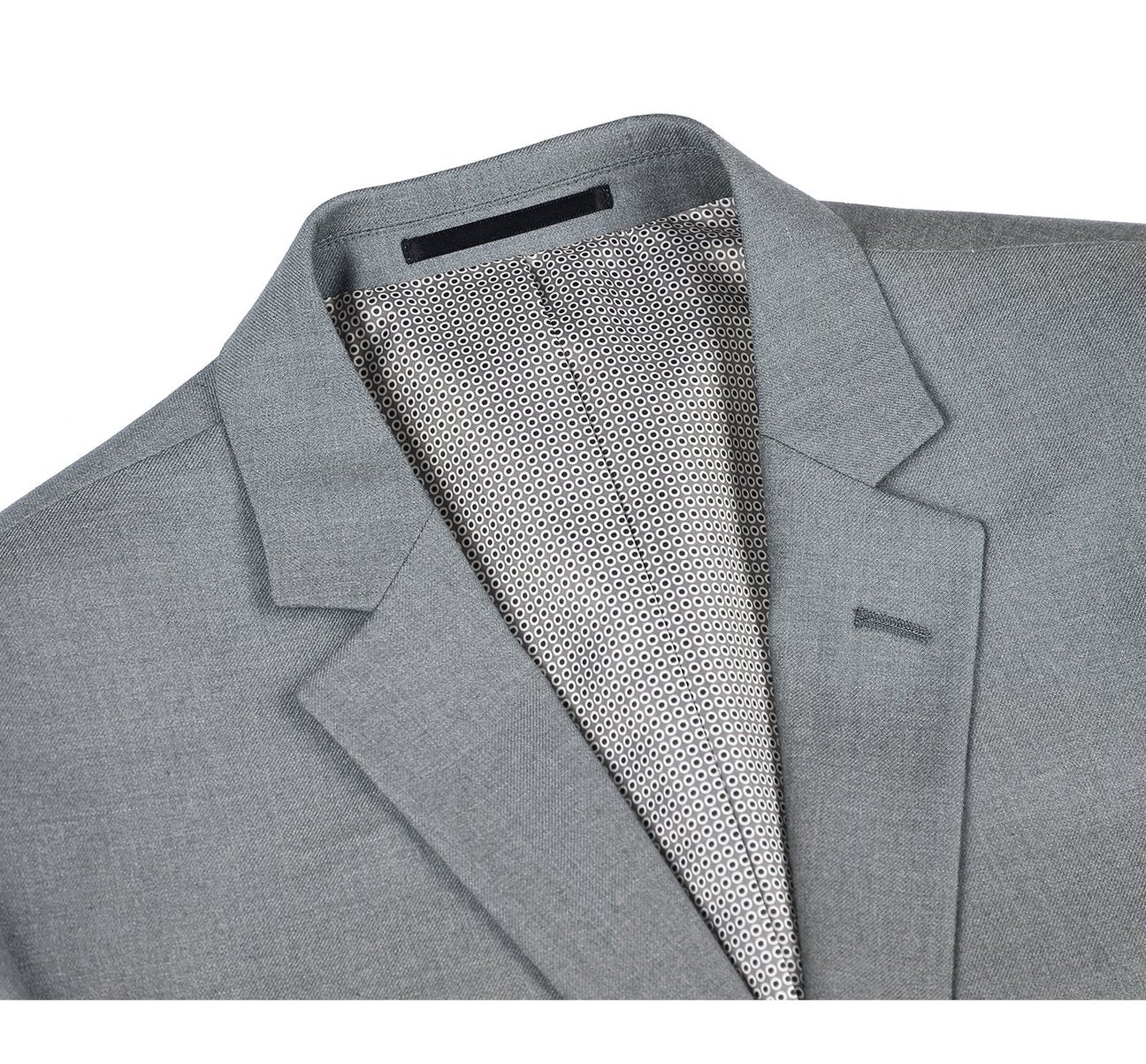 Alessandro Vitello by Renoir Slim Fit Solid Notch Lapel 2 Piece Suit 2110 | Men's Formal Business Attire | Perfect for Weddings, Office Wear & Special Occasions