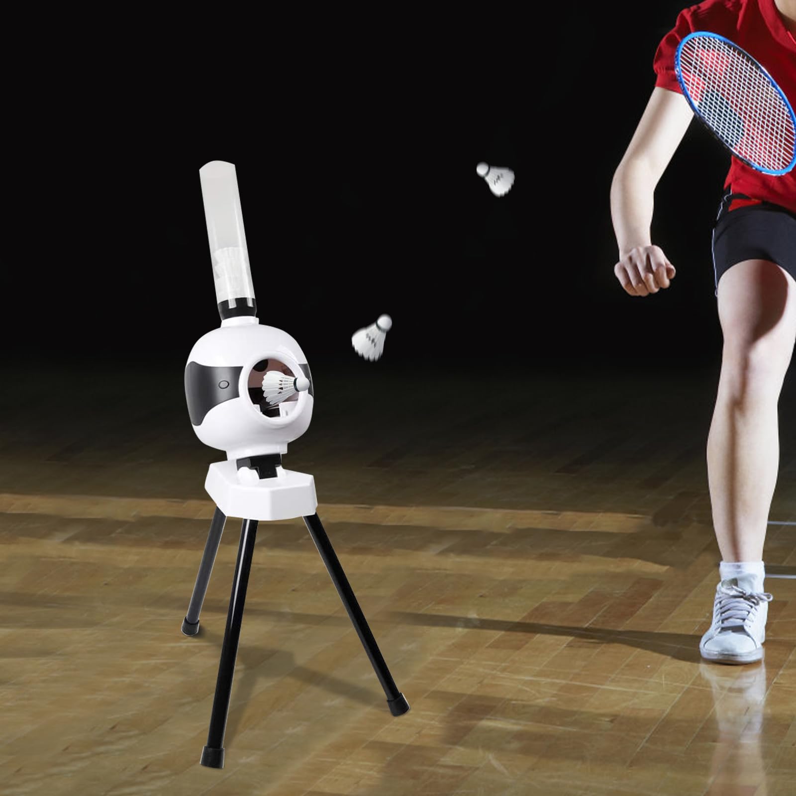 Badminton Pitching Machine - Portable Automatic Shuttlecock Launcher for Indoor & Outdoor Training | Perfect for Backyard Practice, Club Drills & Professional Coaching