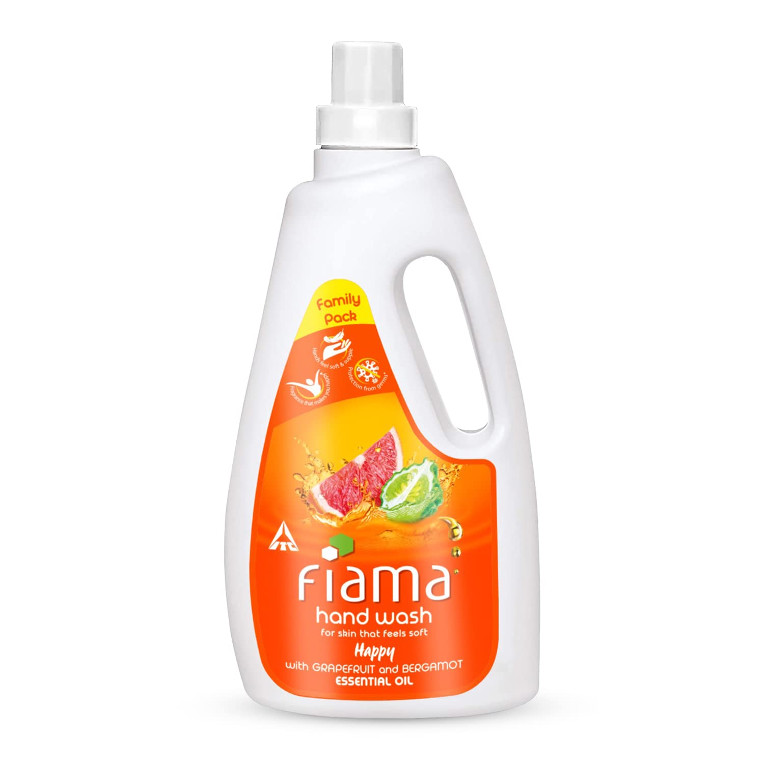 Fiama Happy Moisturising Hand Wash - Grapefruit & Bergamot Scent, 1000ml Refill Pack | Fiama Shower Gel - Blackcurrant & Bearberry Body Wash with Skin Conditioners for Radiant Glow, 250ml Bottle | Hydrating Hand & Body Wash for Daily Use at Home or Travel