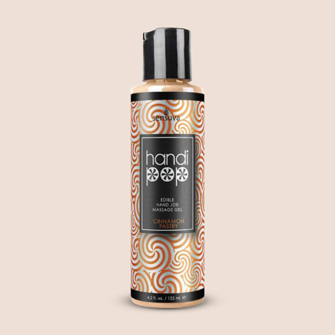 Sensuva Handipop Cinnamon Pastry Scented Massage Gel - 4.2 Oz Moisturizing Lotion for Relaxation & Stress Relief - Perfect for Spa, Home Use & Self-Care Routines