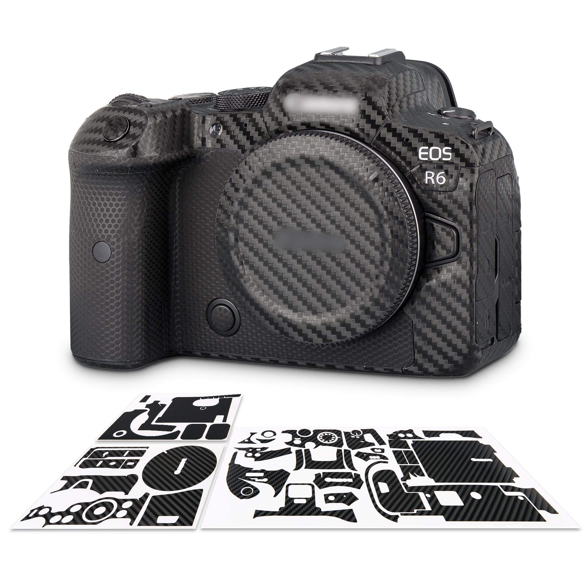 Anti-Scratch Carbon Fiber Camera Skin Protector for Canon EOS R6 - Durable Body Cover Film with Decorative Sticker | Perfect for Travel, Outdoor Photography & Gear Protection