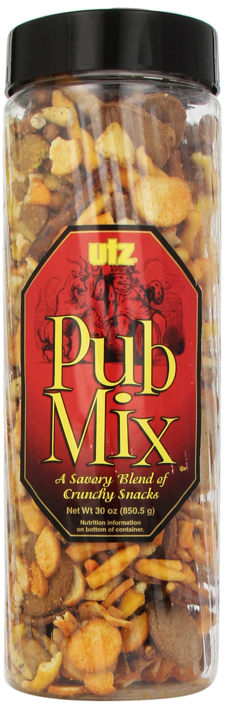 Utz Pub Mix Snacks - 30oz Party Snack Mix with Pretzels, Nuts & Crackers - Perfect for Game Nights, Movie Nights & Social Gatherings